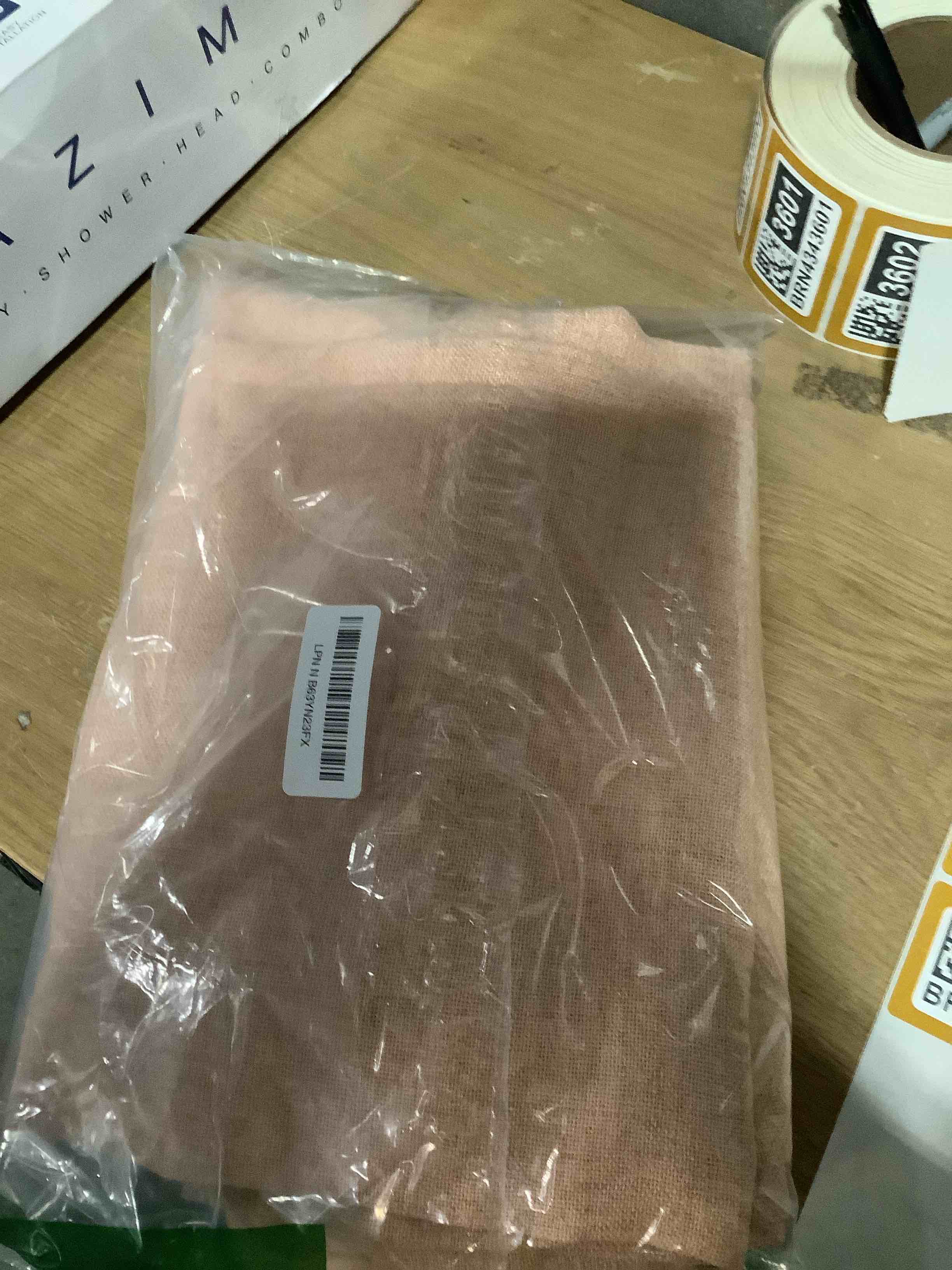 Condition photo showing New/Like New for BGment Peach Linen Curtains 54 Inch Length, Short Coral Drapes Light Filtering with Rod Pocket Back Tab for Bedroom Living Room Window Spring Decor, 2 Panels Set, 42 Inch Wide Each Panel 42"W x 54"L (Pack of 2) Peach