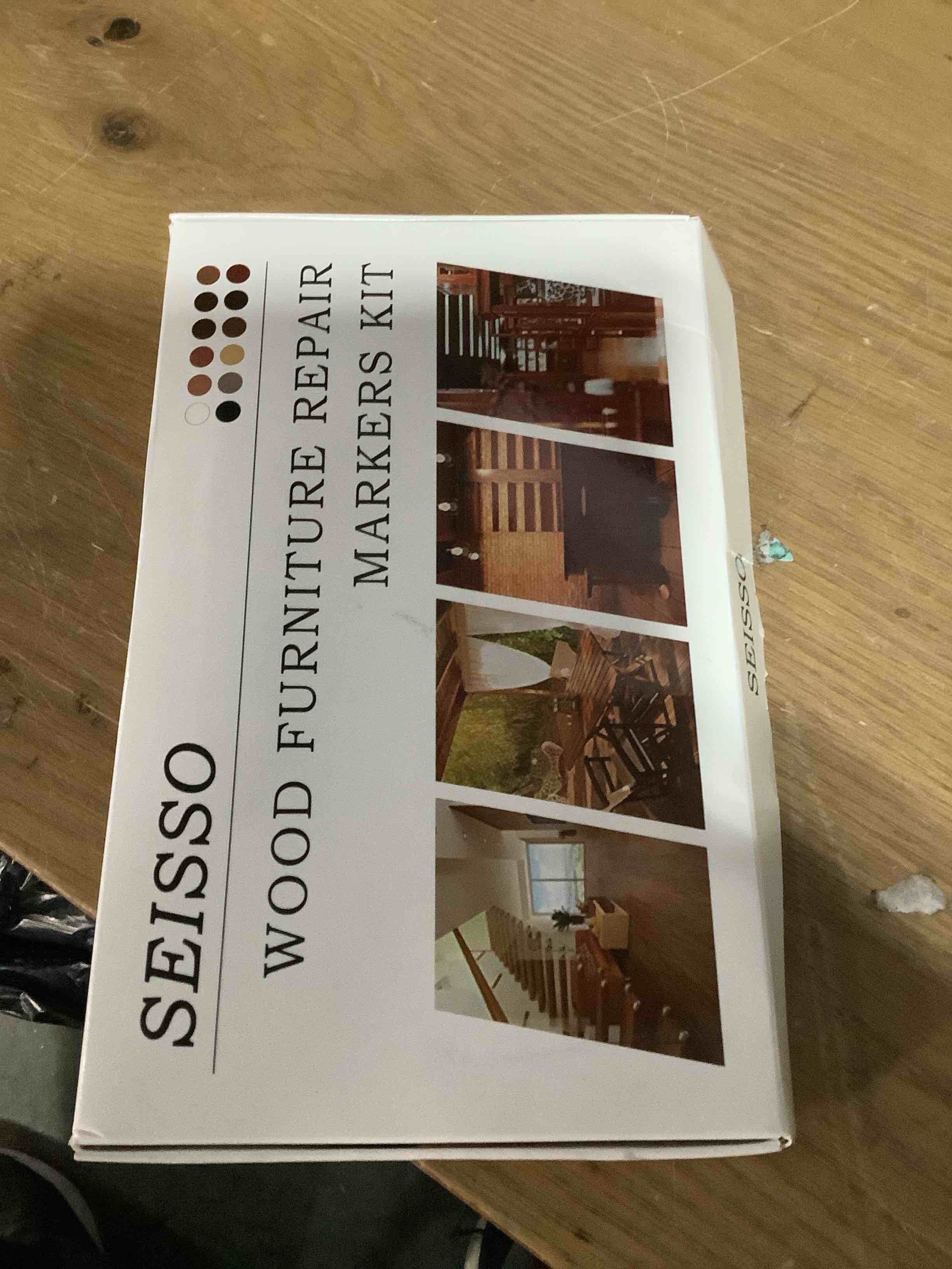 Condition photo showing New/Like New for new upgrade furniture pens for touch up, 12 colors wood scratch repair markers, professional repair tools for stains, scratches, wood floors, tables, bedposts 14 pcs 12 color wood markers