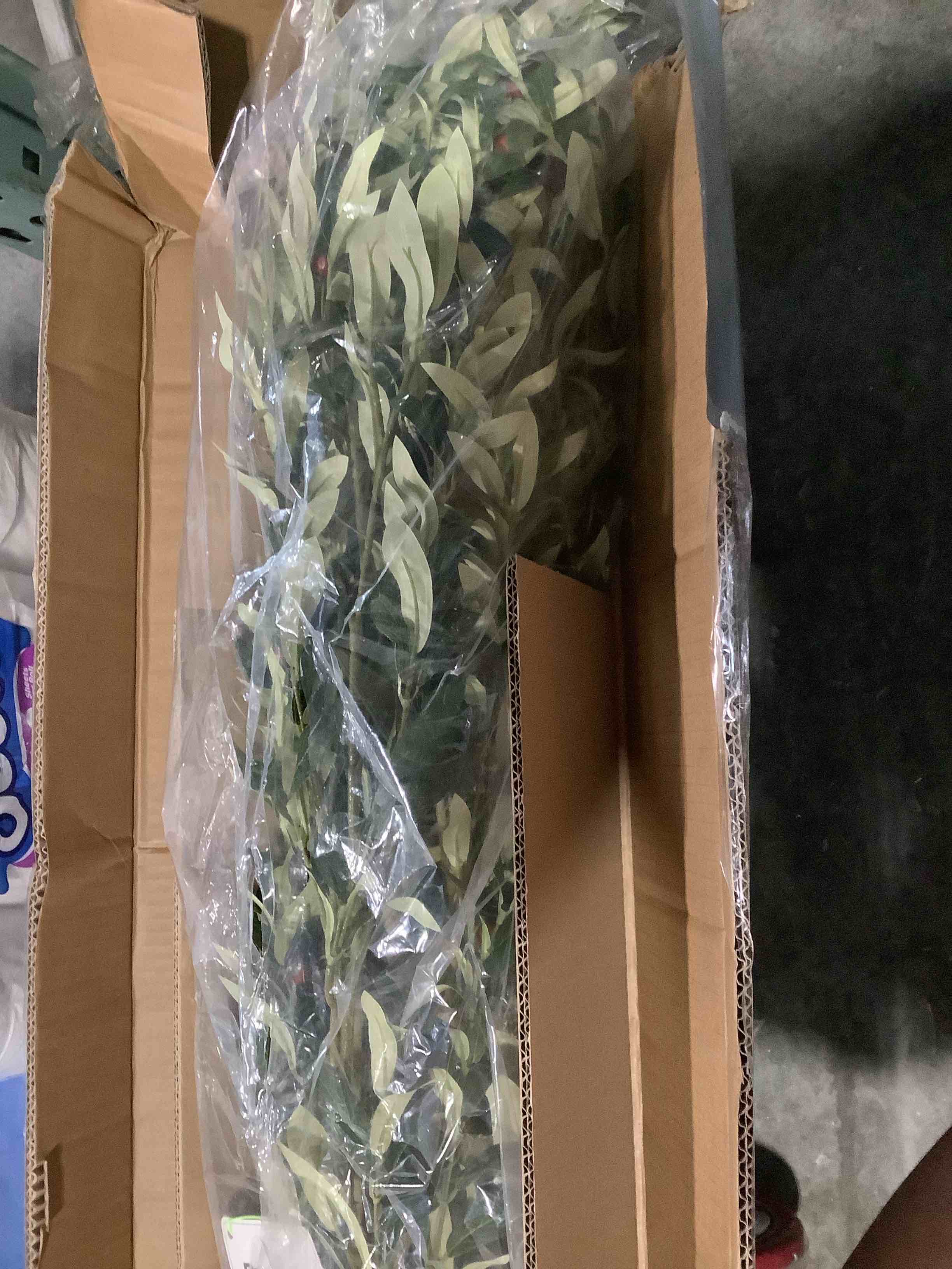 Condition photo showing Good Condition for realead 6ft faux olive tree, tall olive tree plants, fake potted olive silk tree, artificial olive trees for modern home office living room floor decor indoor