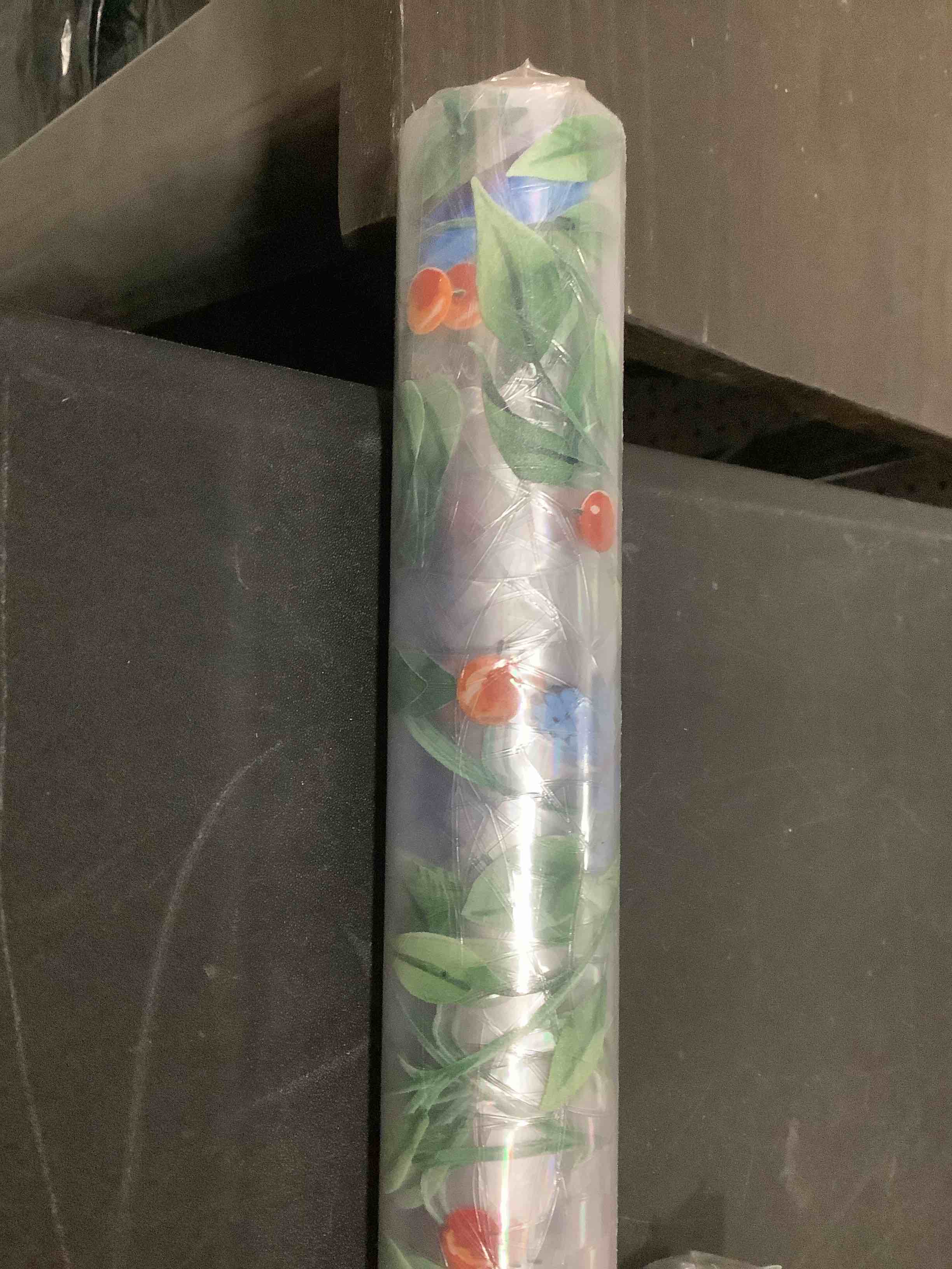 Condition photo showing New/Like New for window privacy film stain glass window film rainbow window film window clings non-adhesive reusable decorative for room (colorful birds on vines, 17.5 x 157.4 in) colorful birds on vines 17.5 x 157.4 in