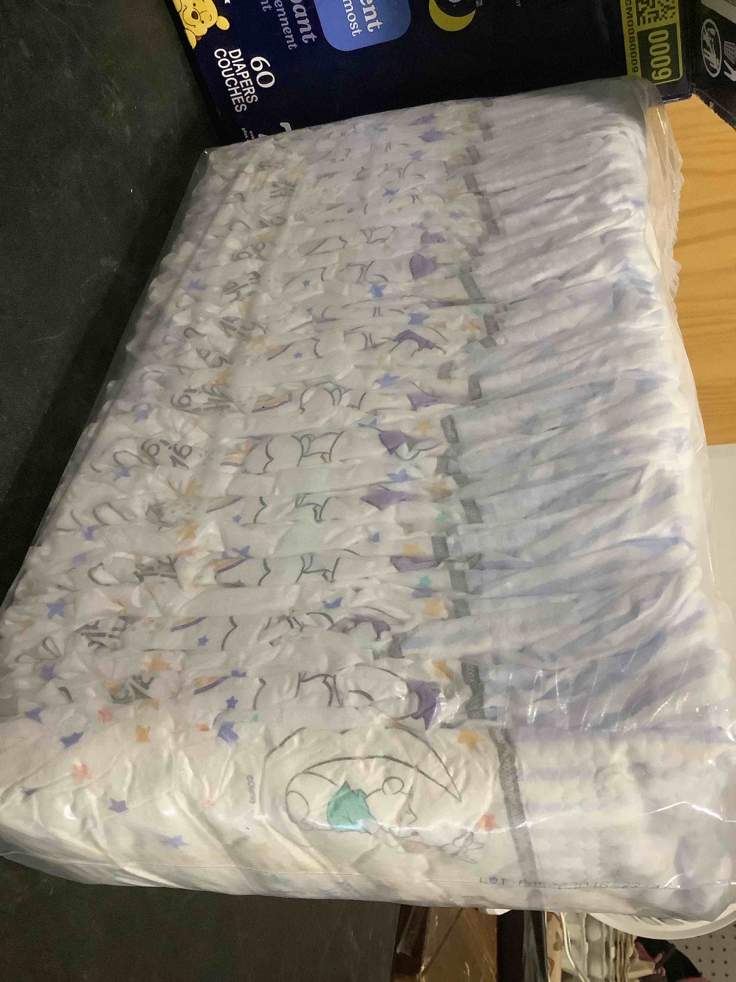 Condition photo showing New/Like New for huggies overnites nighttime baby diapers - size 7 - 30ct
