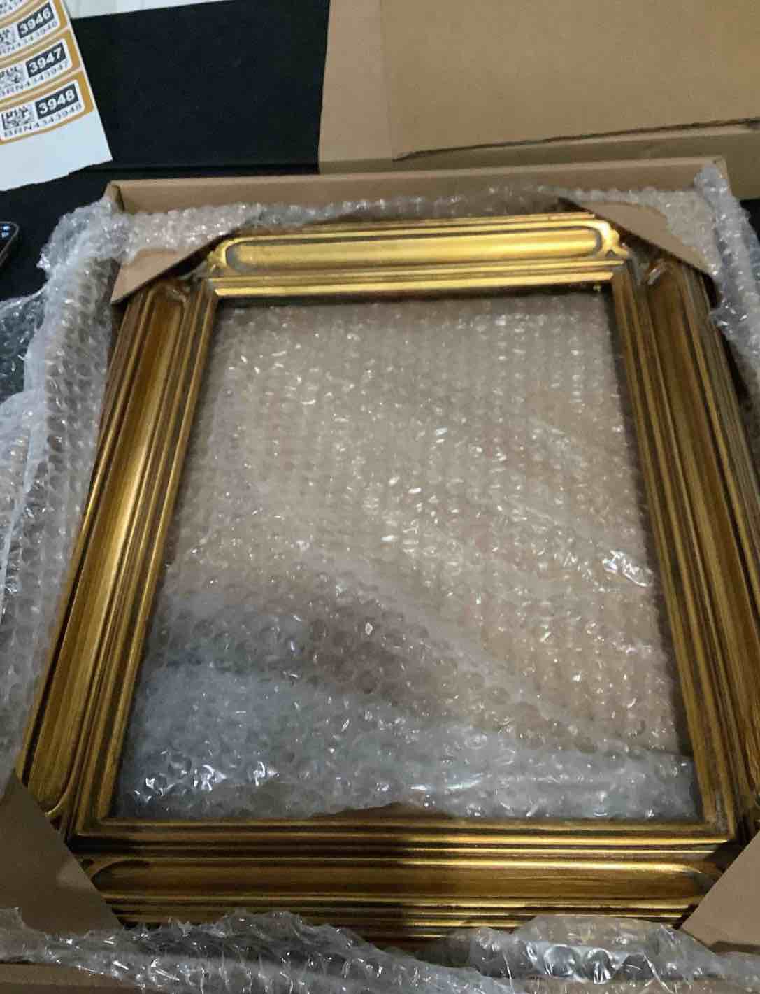 Condition photo showing Good Condition for creative mark museum collection gothic ornate picture frame - 9"x12", gold oil painting frames | closed corner high-end antique style frames | open back frames with no glass or backing gold 9"x12" 1
