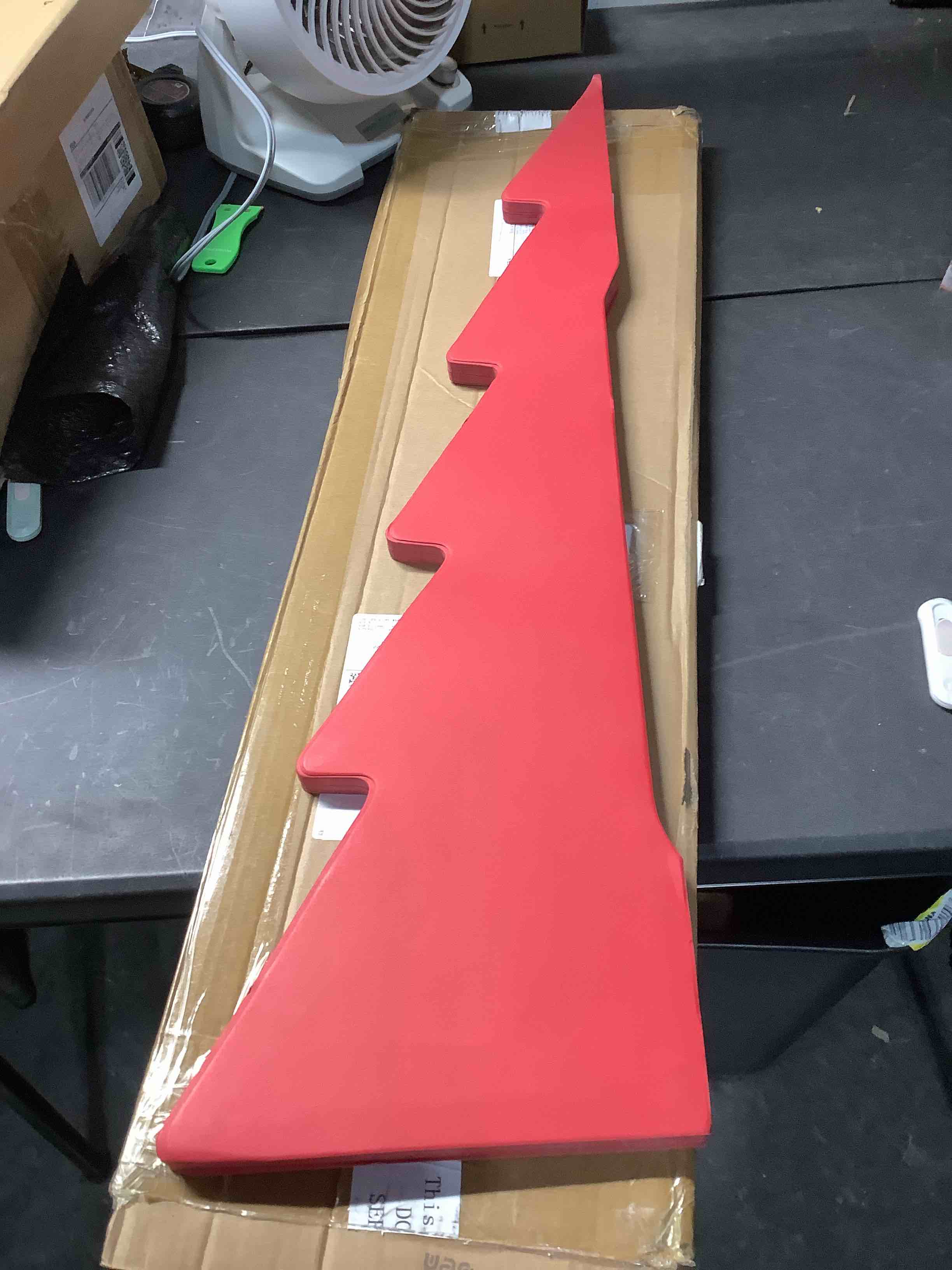 Condition photo showing New/Like New for poen 3 ft x 20 inches extra large christmas tree 3d honeycomb paper tree xmas centerpiece for indoor holiday party home decorations(red)