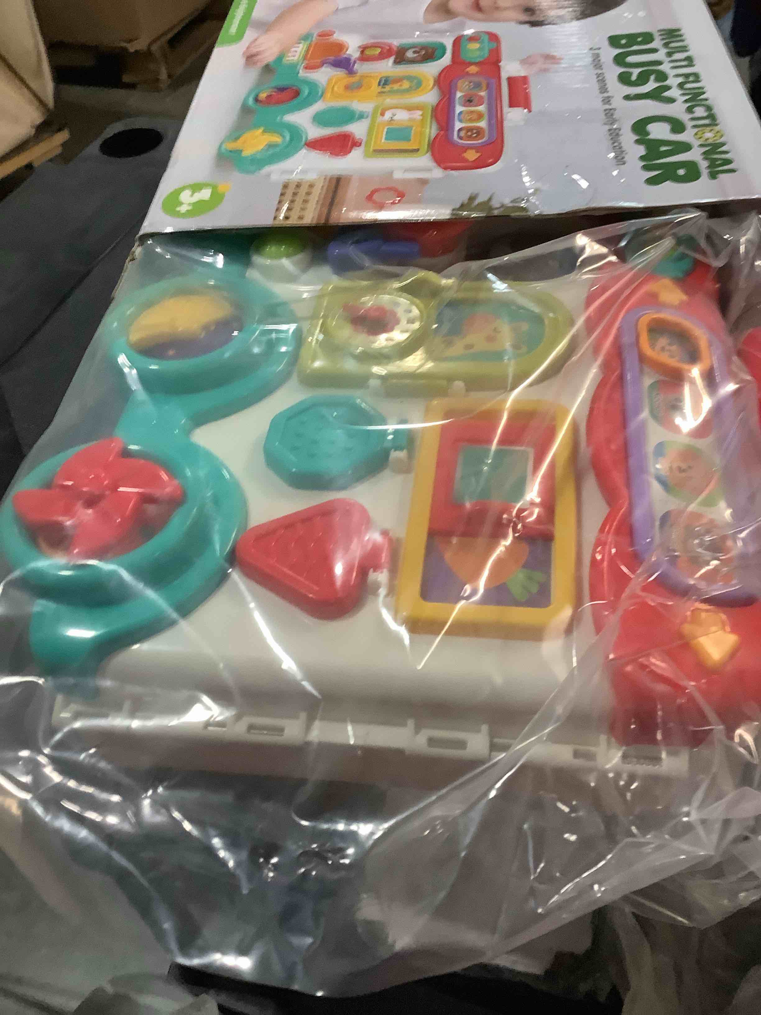 Condition photo showing Good Condition for 54-in-1 english & spanish busy board montessori toys gift for 1 2 year old boys, educational montessori toddler boys toys, christmas toys gifts toy for 1 year old boy,1 2 year old boy toys gifts red
