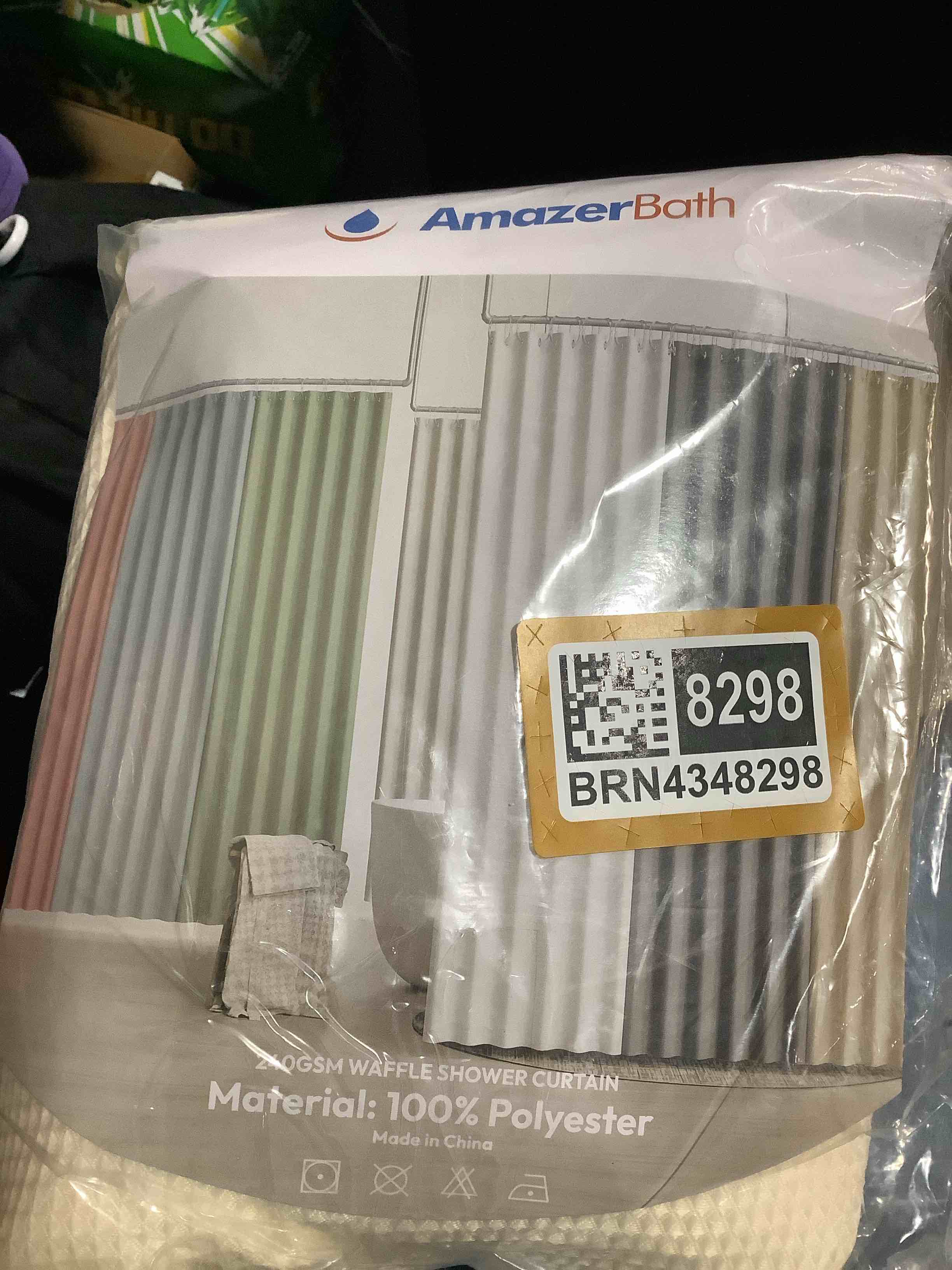 Condition photo showing Good Condition for AmazerBath Waffle Shower Curtain, Heavy Duty Fabric Shower Curtain with Waffle Weave Hotel Quality Bathroom Curtains, 72 x 72 Inches (Cream Yellow) Cream 72"W x 72"L (Pack of 1)