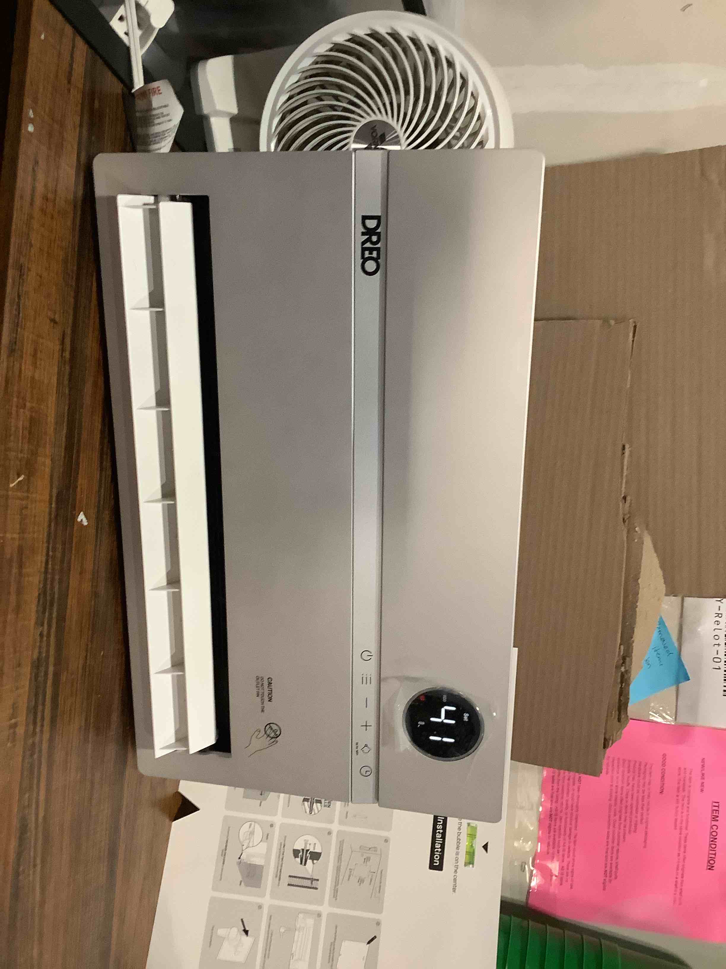 Condition photo showing Good Condition for *** MISSING REMOTE *** Dreo Smart Wall Heater, Electric Space Heater for Bedroom 1500W, 120° Vertical Oscillation, Adjustable Thermostat, Remote Control, 24H Timer, Easy-Mount Heater for Indoor Use, Works with Alexa, WH719S White Standard