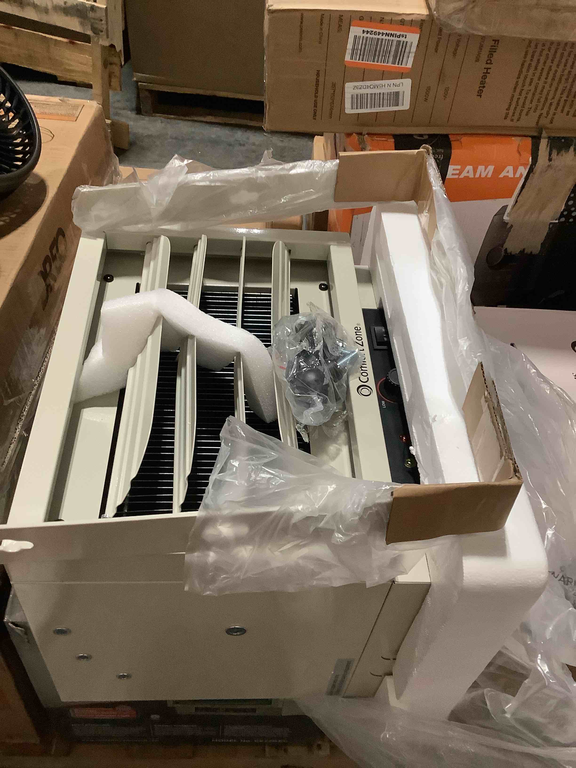 Condition photo showing Good Condition for Comfort Zone Hard-Wired Ceiling Mount Garage Electric Space Heater, Fan-Forced, 5,000 watt, 240 volt, Overheat Protection, Thermal Cut-Out Switch, Ideal for Workshop & Garage, ETL Compliant, CZ220