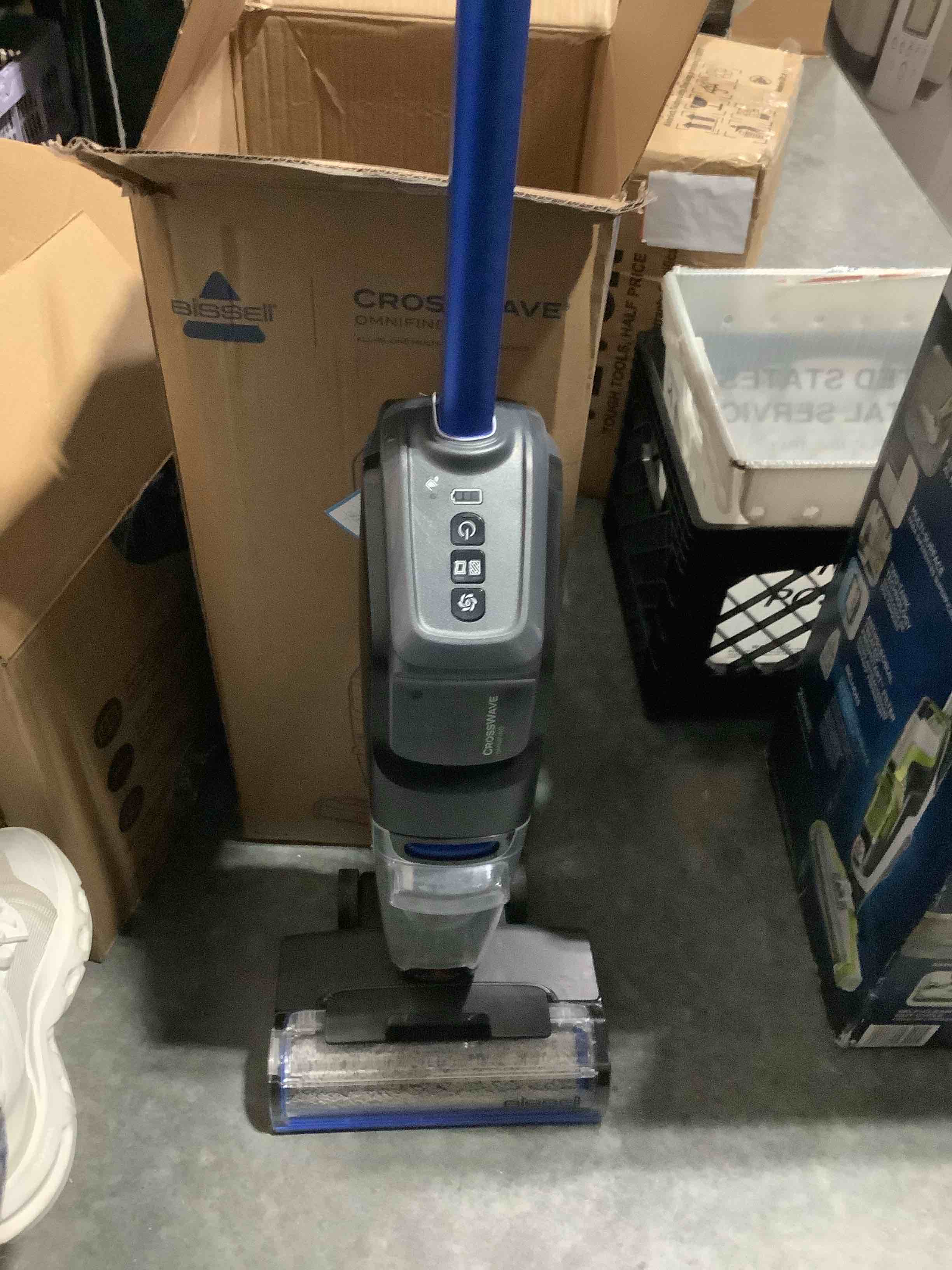 Condition photo showing As Is for Bissell CrossWave OmniFind Cordless Wet Dry Vacuum with FurFinder Headlights, Multi-Surface Hard Floor Cleaner, 3967F