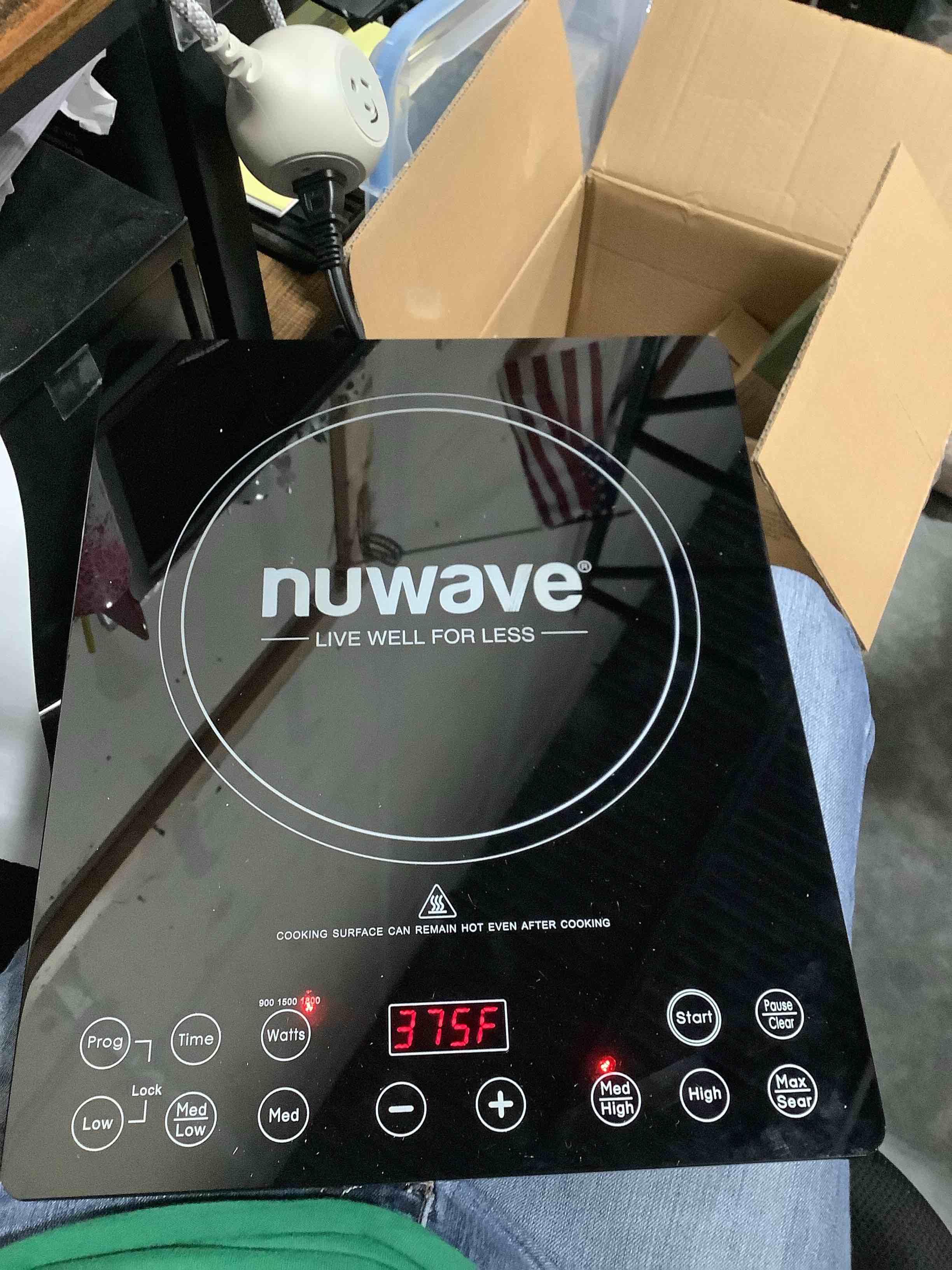 Condition photo showing Good Condition for Nuwave Pro Chef Induction Cooktop, NSF-Certified, Commercial-Grade, Portable, Powerful 1800W, Large 8” Heating Coil, 94 Temp Settings 100°F - 575°F in 5°F, Shatter-Proof Ceramic Glass Surface