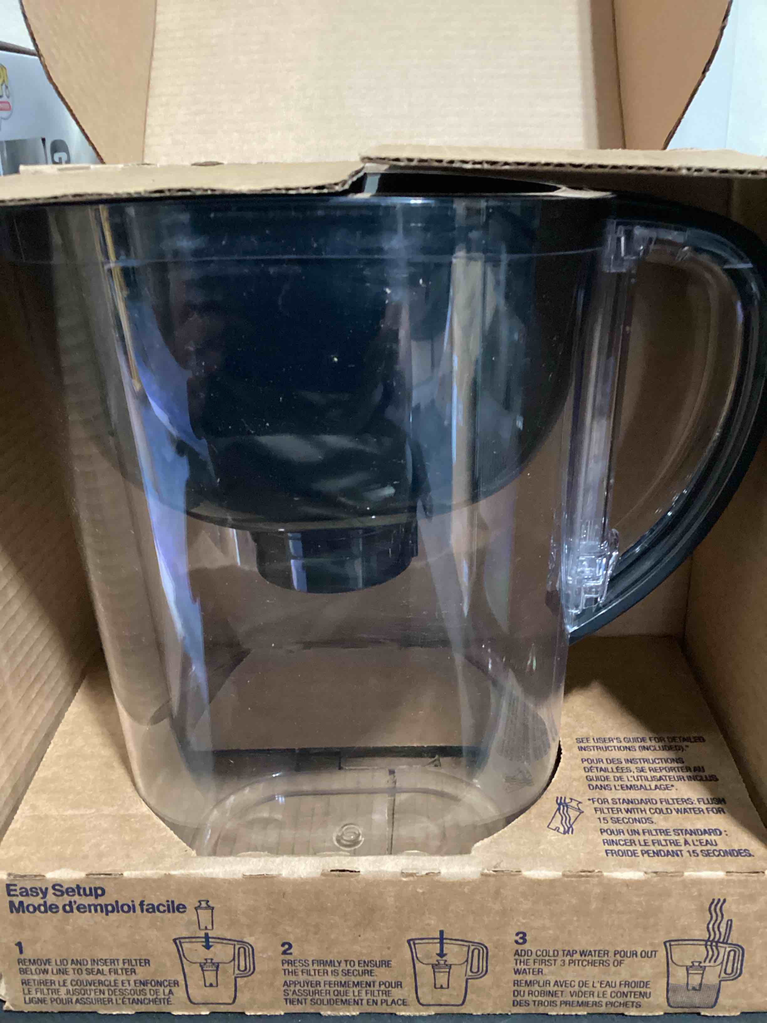Condition photo showing Good Condition for brita large water filter pitcher for tap and drinking water, includes 1 standard filter, bpa-free, lasts two months, 10-cup capacity
