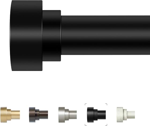 curtain rods for windows 48 to 84-92 inch matte black