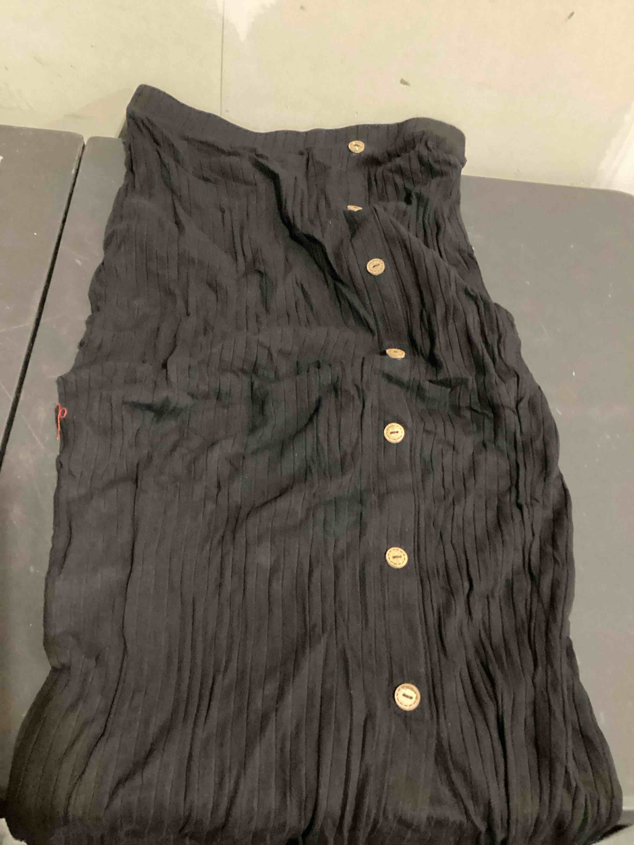 Condition photo showing Good Condition for allegra k cotton midi skirt for women's summer casual button decor elastic waist a-line skirts with pocket