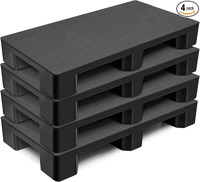vercraft 4 pcs plastic pallet for basement storage easy stack lightweight floor pallet display floor