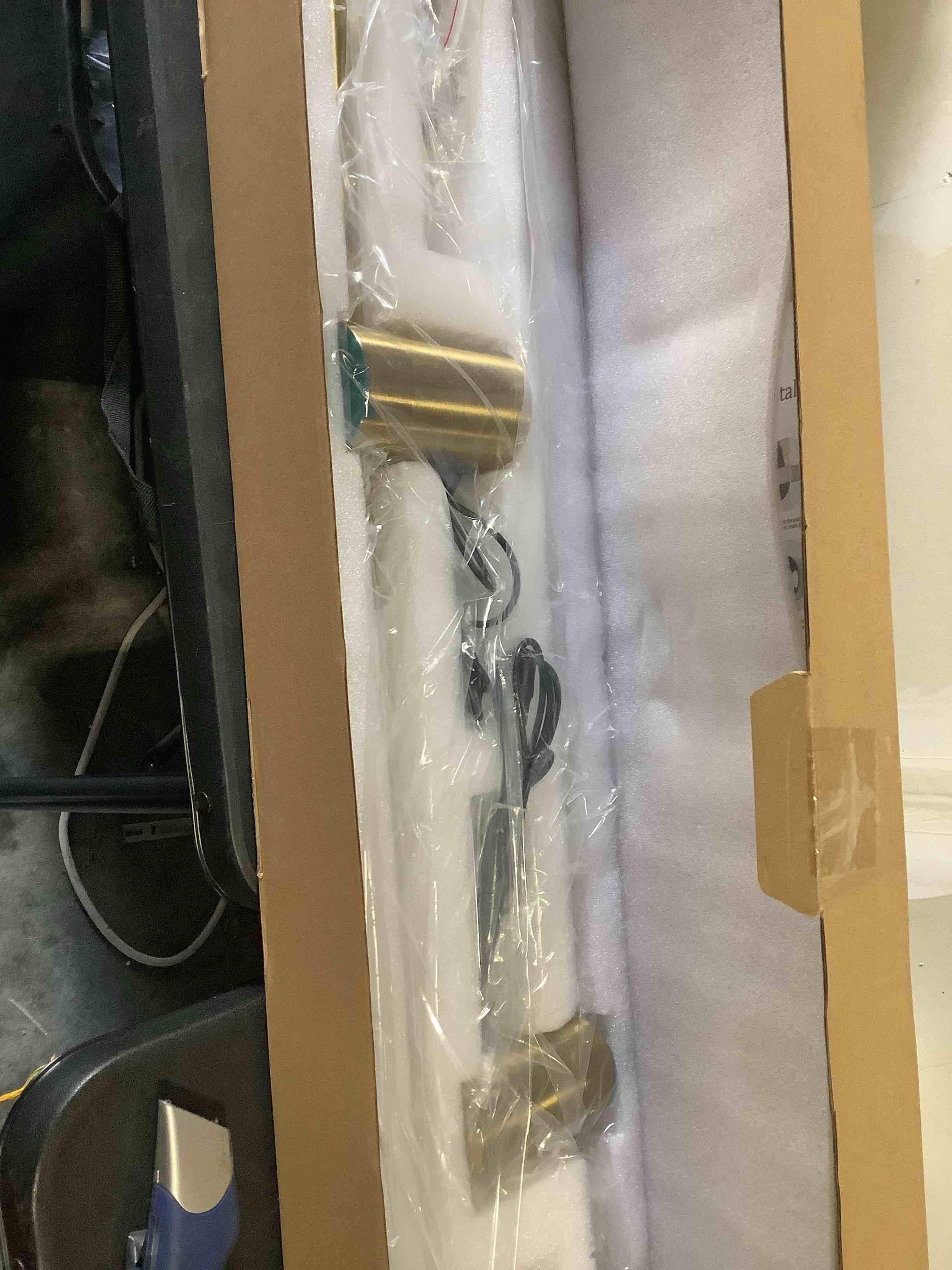 Condition photo showing New/Like New for modern plug in wall sconces set of two,gold plug in wall light with remote,wall lamp with plug in cord, led wall light with memory function, original brand lighting gold 39.4in