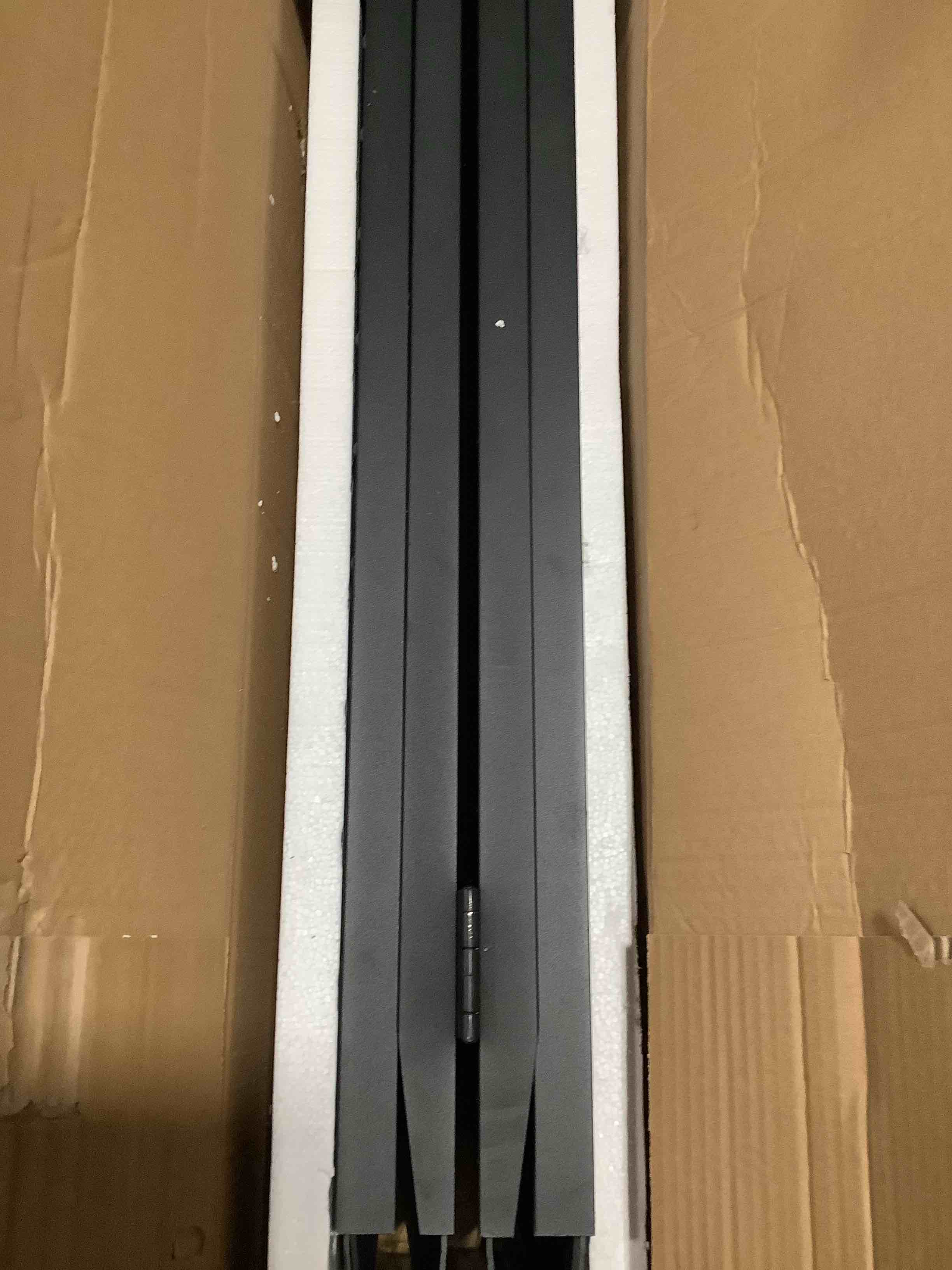Condition photo showing Good Condition for black aluminum ramp 7ft, with non-slip surface wheelchair ramp, folding portable wheelchair ramps for home steps,scooter ramp for car, stairs, doorways, curbs, 800 lbs weight capacity, 28.3" w x 84" l metal 7ft(using height 7-21'')