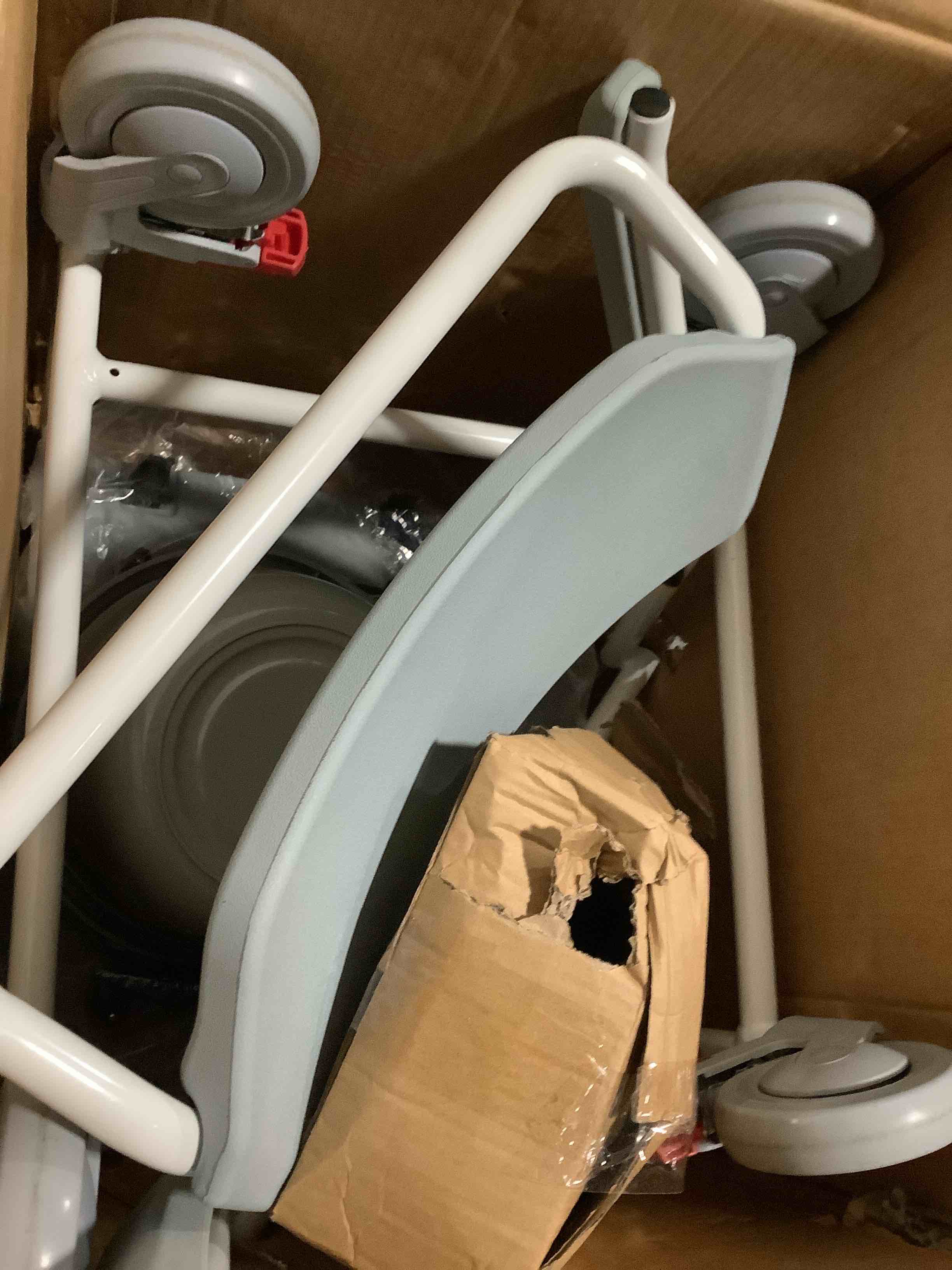 Condition photo showing Good Condition for medline aluminum shower commode transport chair, 275 lbs. capacity — forseniors & injured in restroom, bathroom or as toilet, 1 ct.