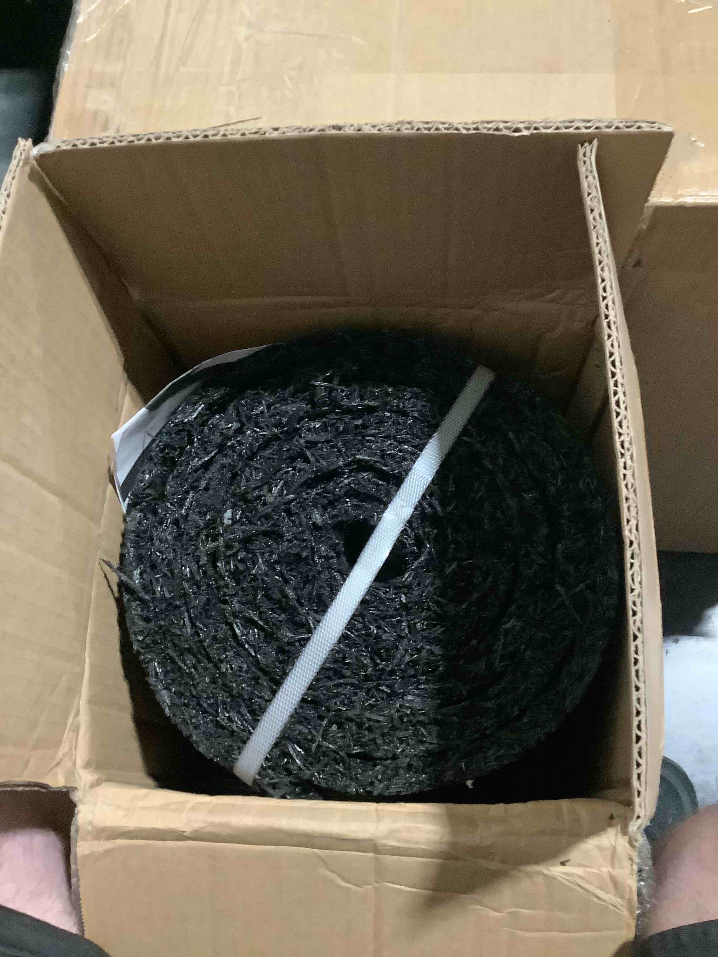 Condition photo showing New/Like New for vevor rubber mulch mat roll, 4 rolls 120 x 4.5 in, recycled rubber permanent mulch edging border, natural-looking flower barrier with stakes, 0.5 in thick cuttable garden edgings for landscaping