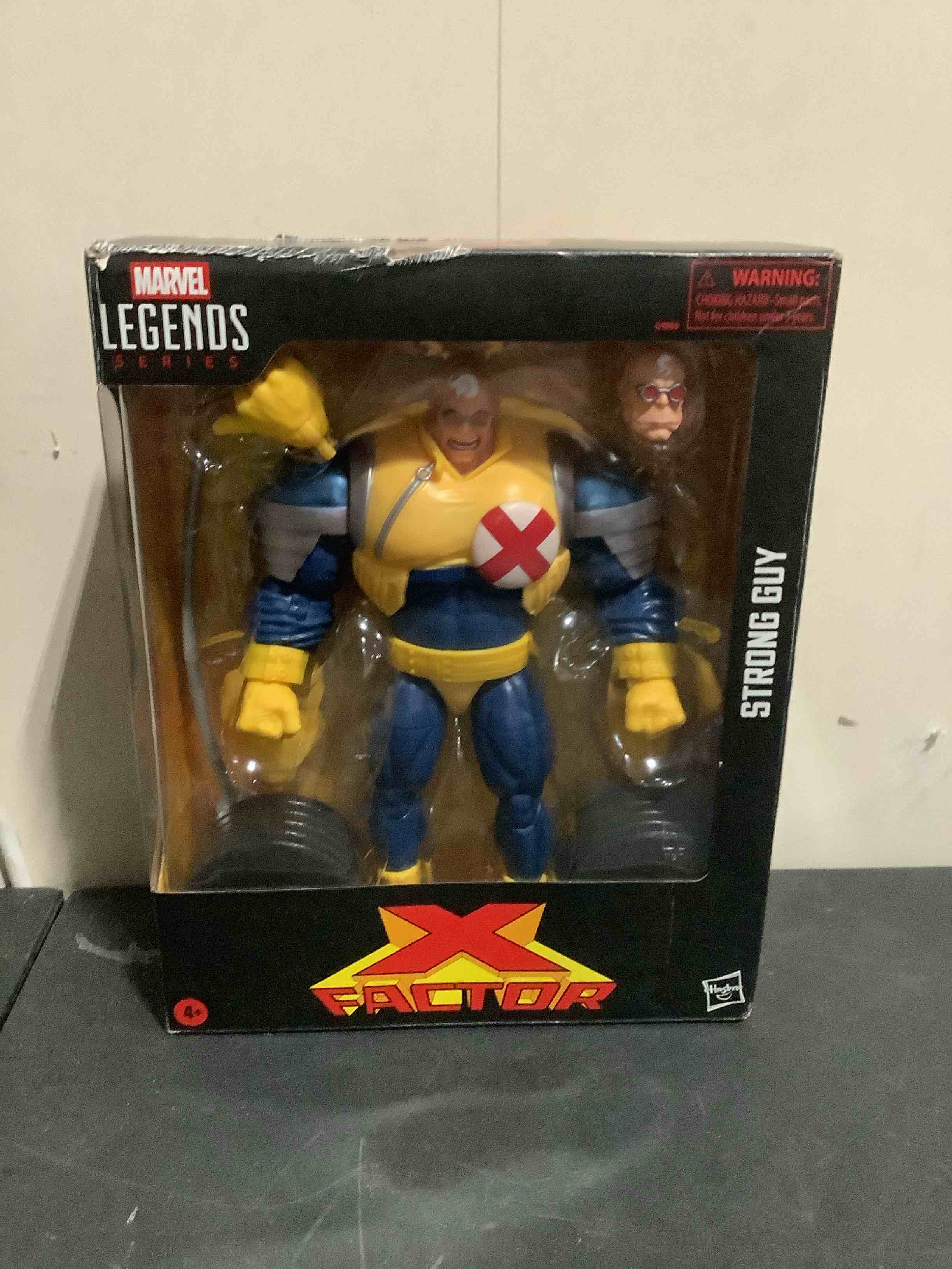 Condition photo showing New/Like New for marvel legends series strong guy, x-factor comics collectible 6-inch scale action figure | marvel legends x-men 7 inch action figure deluxe - strong guy