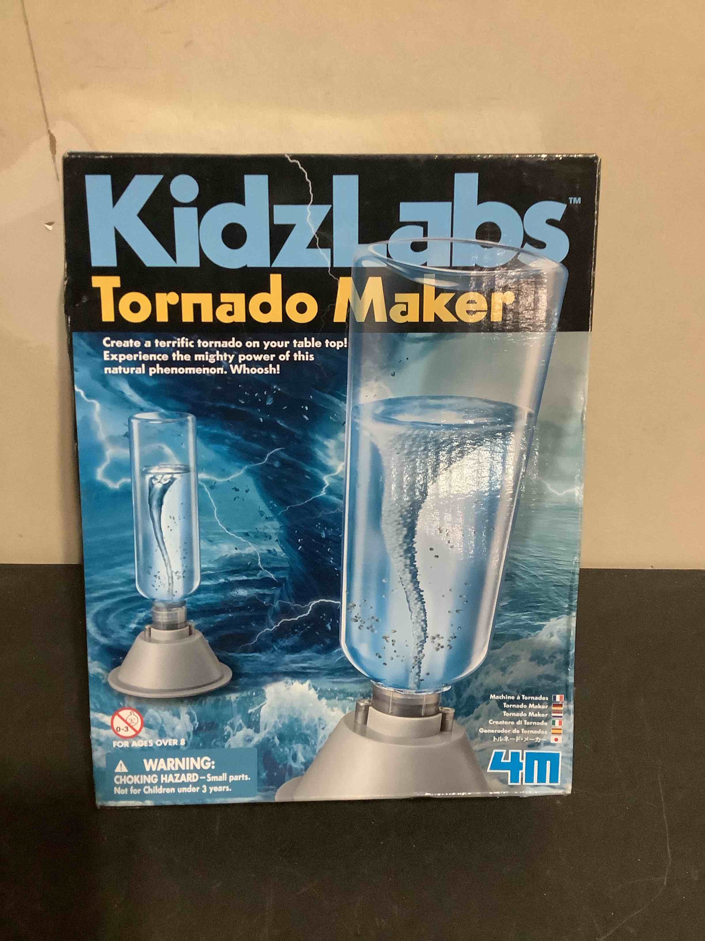 Condition photo showing New/Like New for rhode island novelty 4m kidzlabs tornado maker kit - stem, science lab | create a spinning vortex in a water bottle; battery powered weather experiment for stem classrooms and science fairs