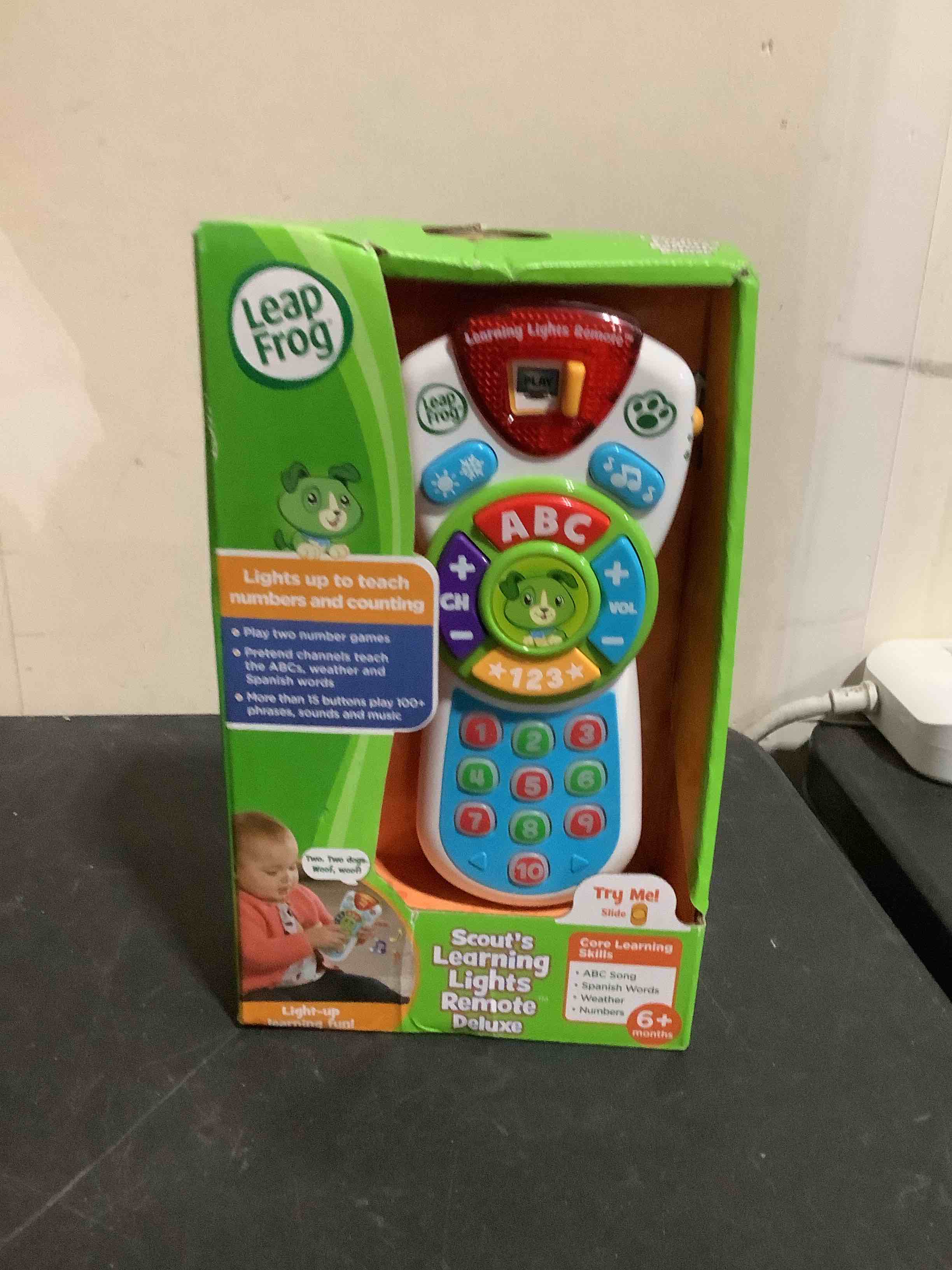 Condition photo showing New/Like New for leapfrog scout's learning lights remote deluxe, green