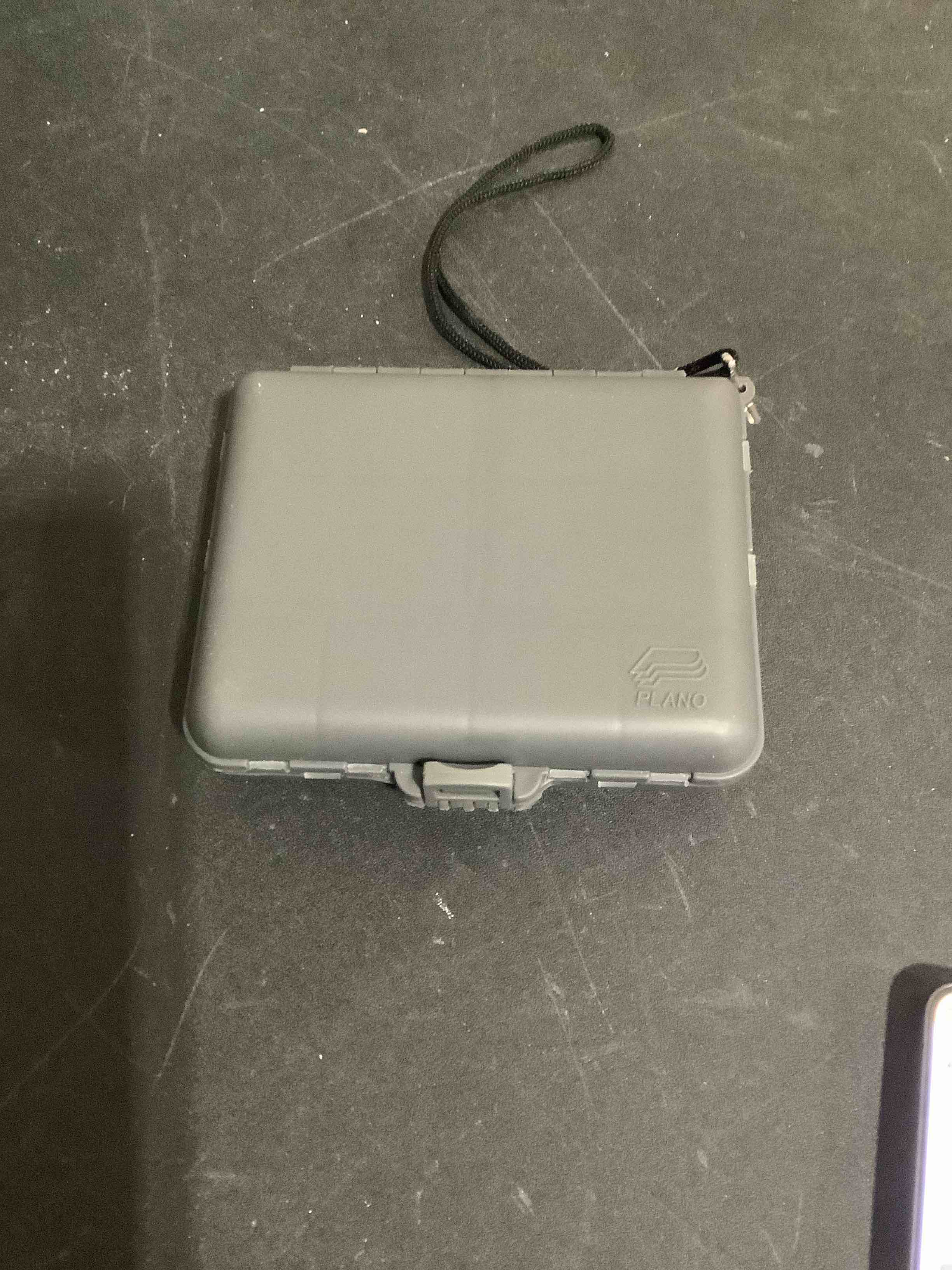 Condition photo showing Good Condition for plano compact side by side tackle box,gray/clear