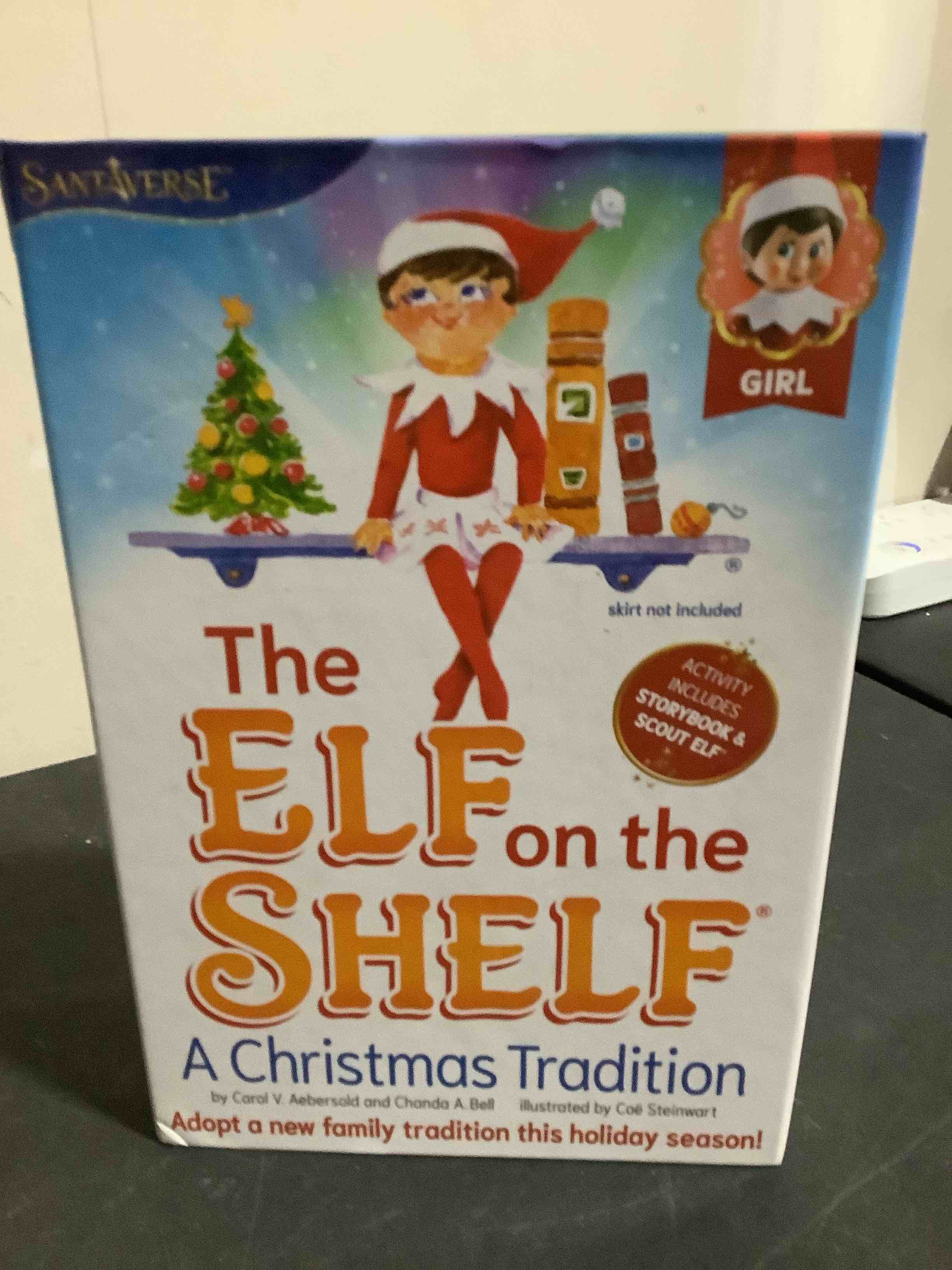 Condition photo showing New/Like New for the elf on the shelf caucasion girl