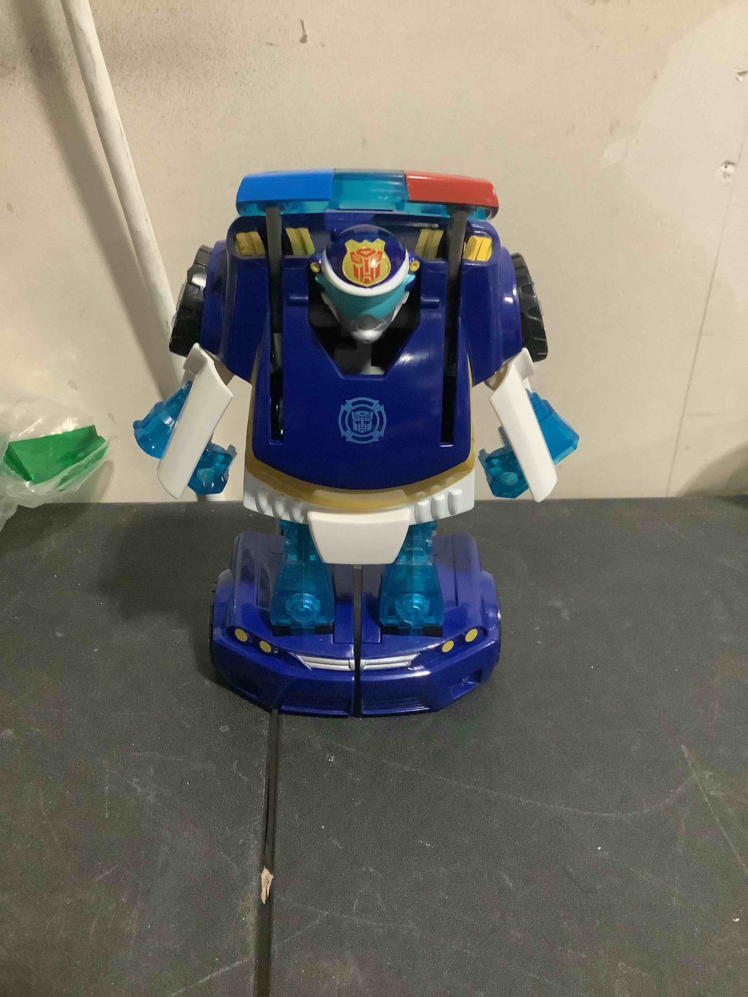 Condition photo showing New/Like New for (product is similar) transformers playskool heroes rescue bots academy classic heroes team chase the police-bot converting toy, 4.5-inch action figure, kids ages 3 and up