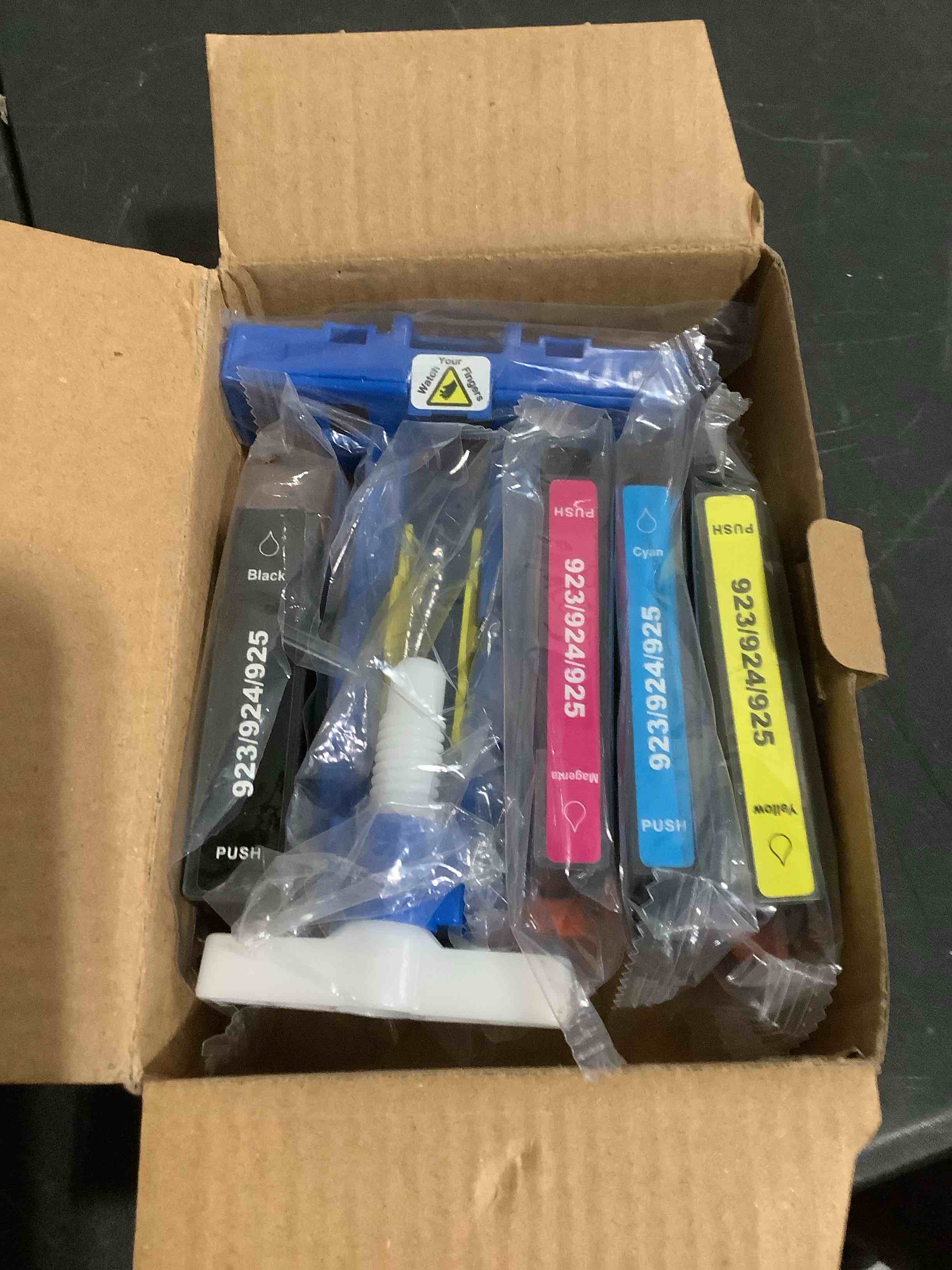 Condition photo showing New/Like New for compatible hp923 replacement for hp 923 ink cartridges | (black cyan magenta yellow, 4-pack, without chip) work with hp officejet pro 8130e 8120e 8135e 8139e 8120e 8125e printers