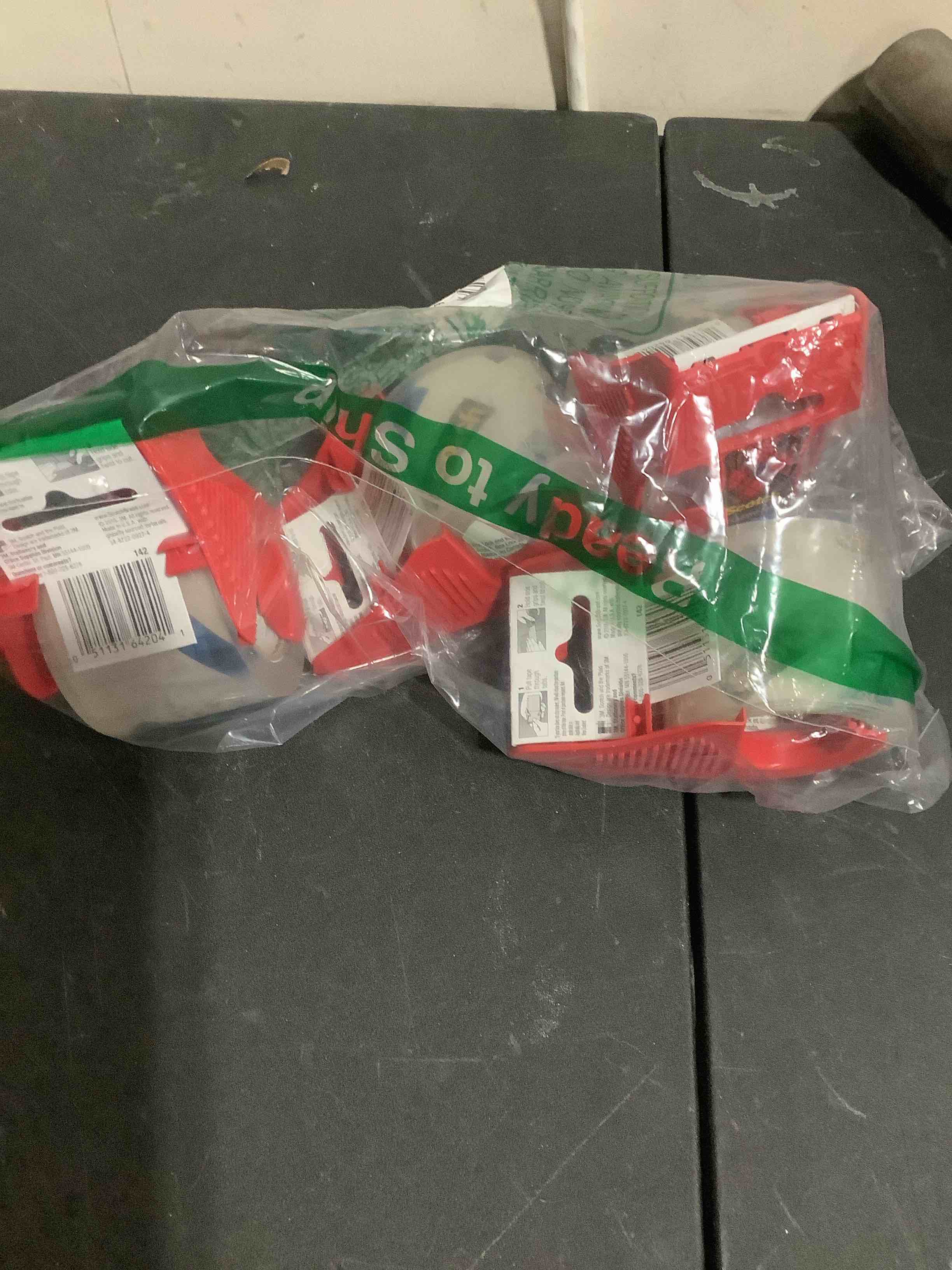 Condition photo showing New/Like New for pack of 4 scotch 3850 heavy-duty packaging tape with dispenser  1.5  core  1.88  x 66.66 ft  clear