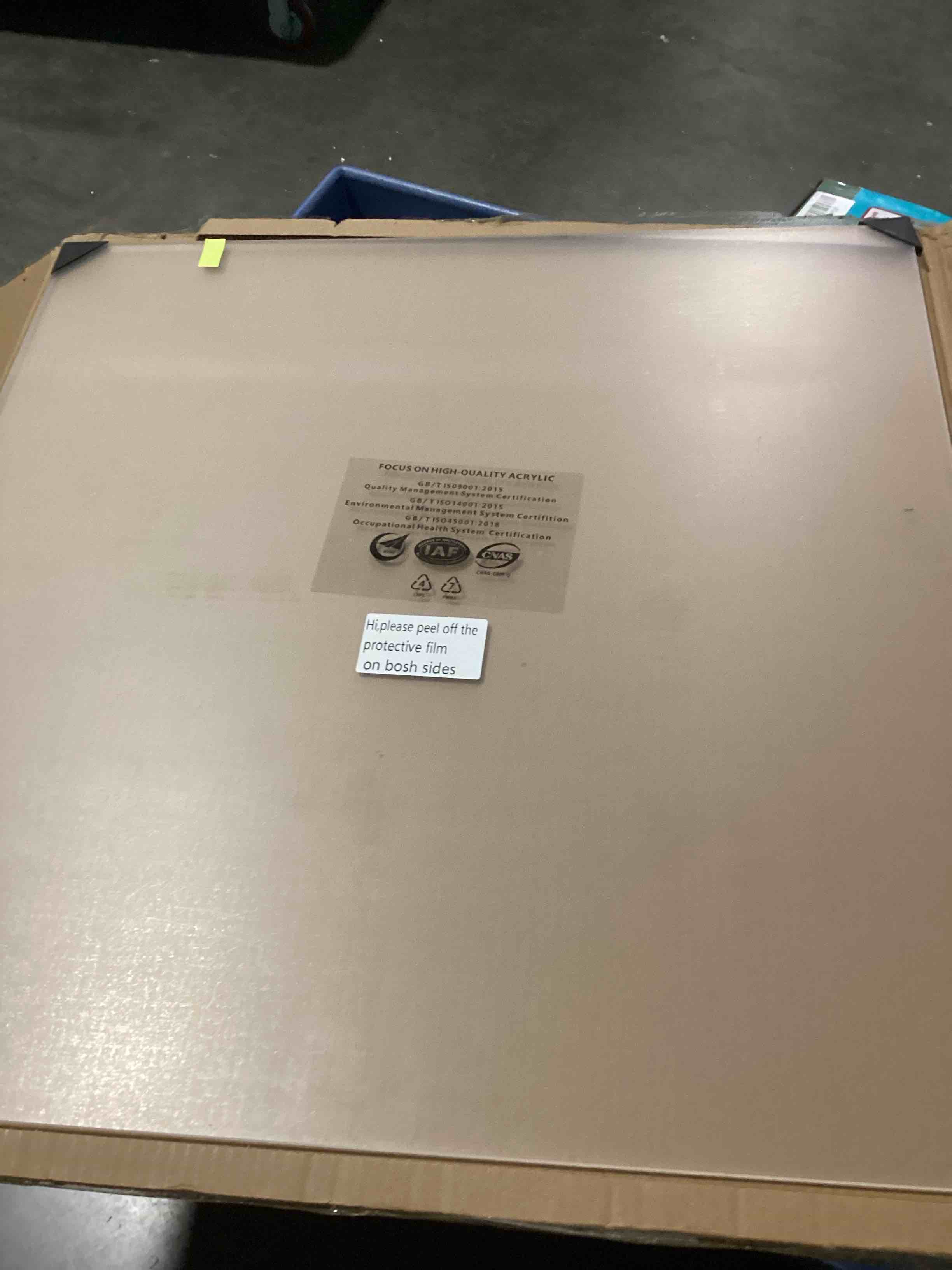 Condition photo showing New/Like New for 24x24 clear plexiglass sheet, 1/4 thick, 6mm cast acrylic for diy crafts, led projects, tabletop, aquarium lid, window