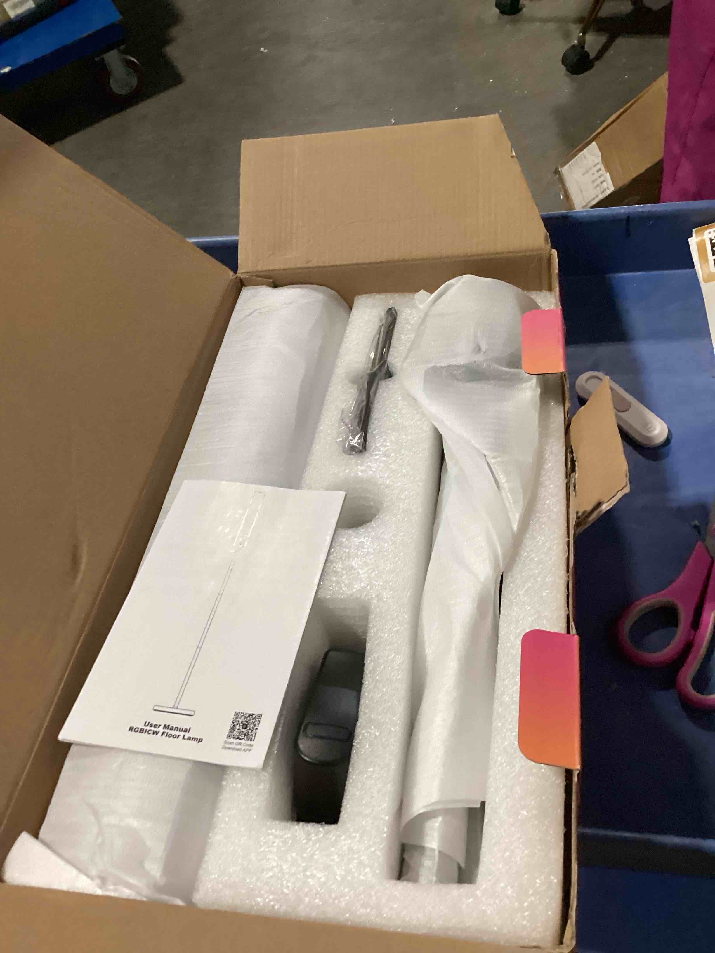 Condition photo showing Good Condition for luckystyle rgbicw floor lamp, 1500lumen smart floor lamps with music sync and 16 million diy colors,dimmable modern floor lamps with remote and bluetooth app control led lamp for bedroom living room
