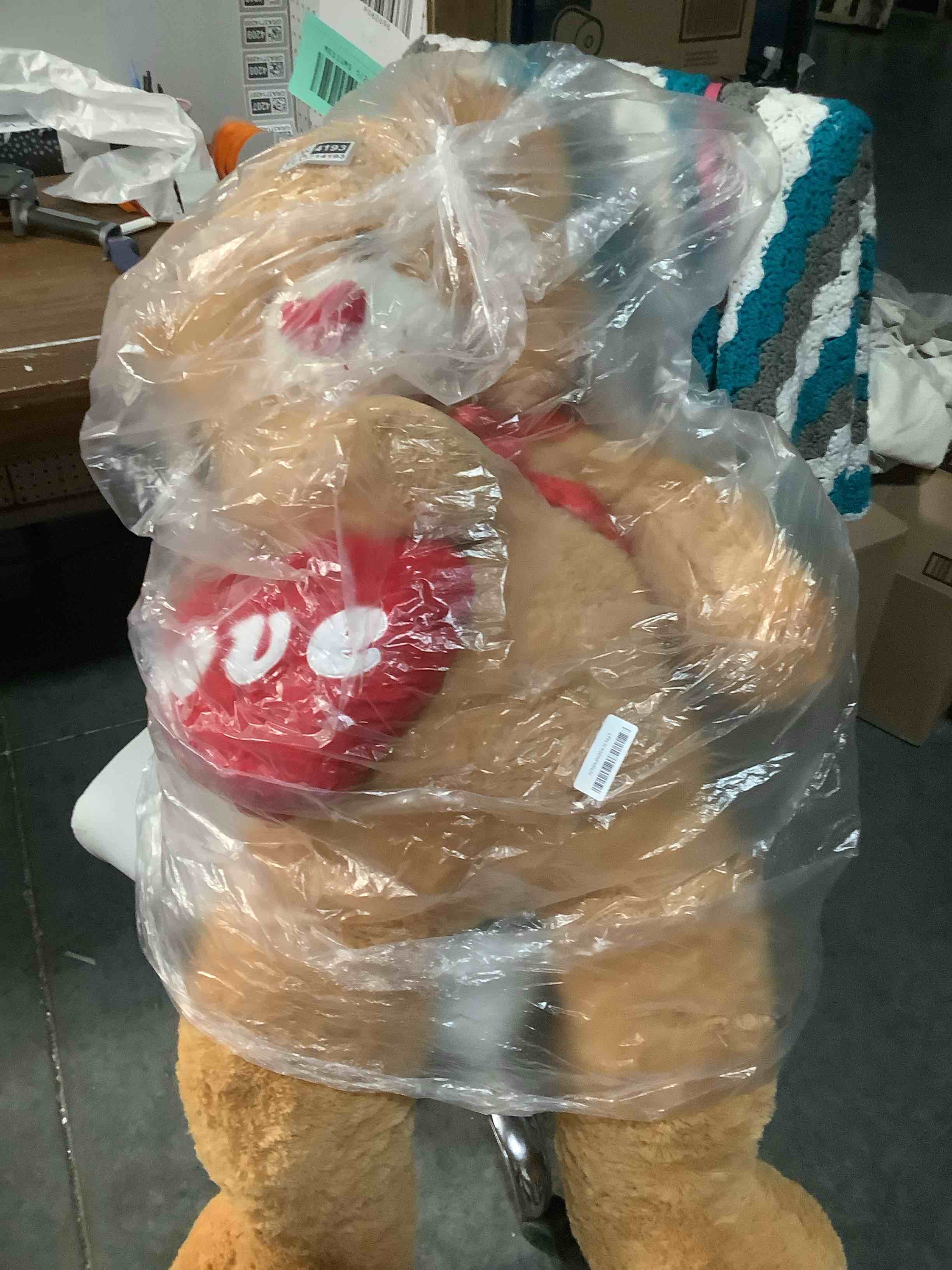 Condition photo showing Good Condition for MaoGoLan Giant Teddy Bear Plush Toy, 51”Large Bear Stuffed Animal with Red Heart Pillow for Special Day Sweet Romantic Anniversary, Big Teddy Bear for Her Girlfriend Wife Brown 51 inch