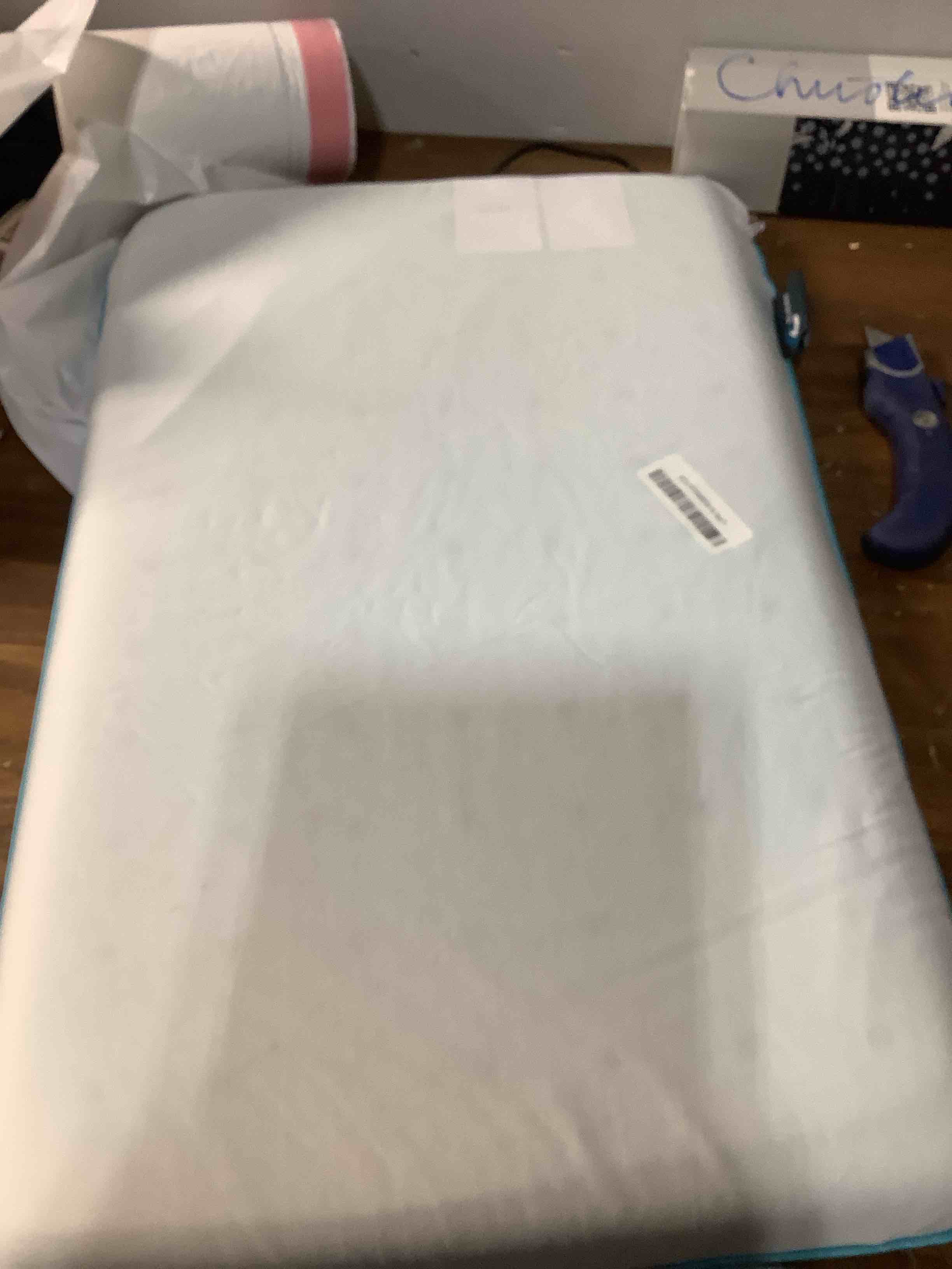 Condition photo showing Good Condition for Bluewave Bedding Extra Slim Max Cool CarbonBlue Gel Memory Foam Pillow for Stomach and Back Sleepers - Thin, Flat Design with Advanced Cooling (1.75-Inch Height, Standard Size) 1.75"H Extra Slim Max Cool (Standard)