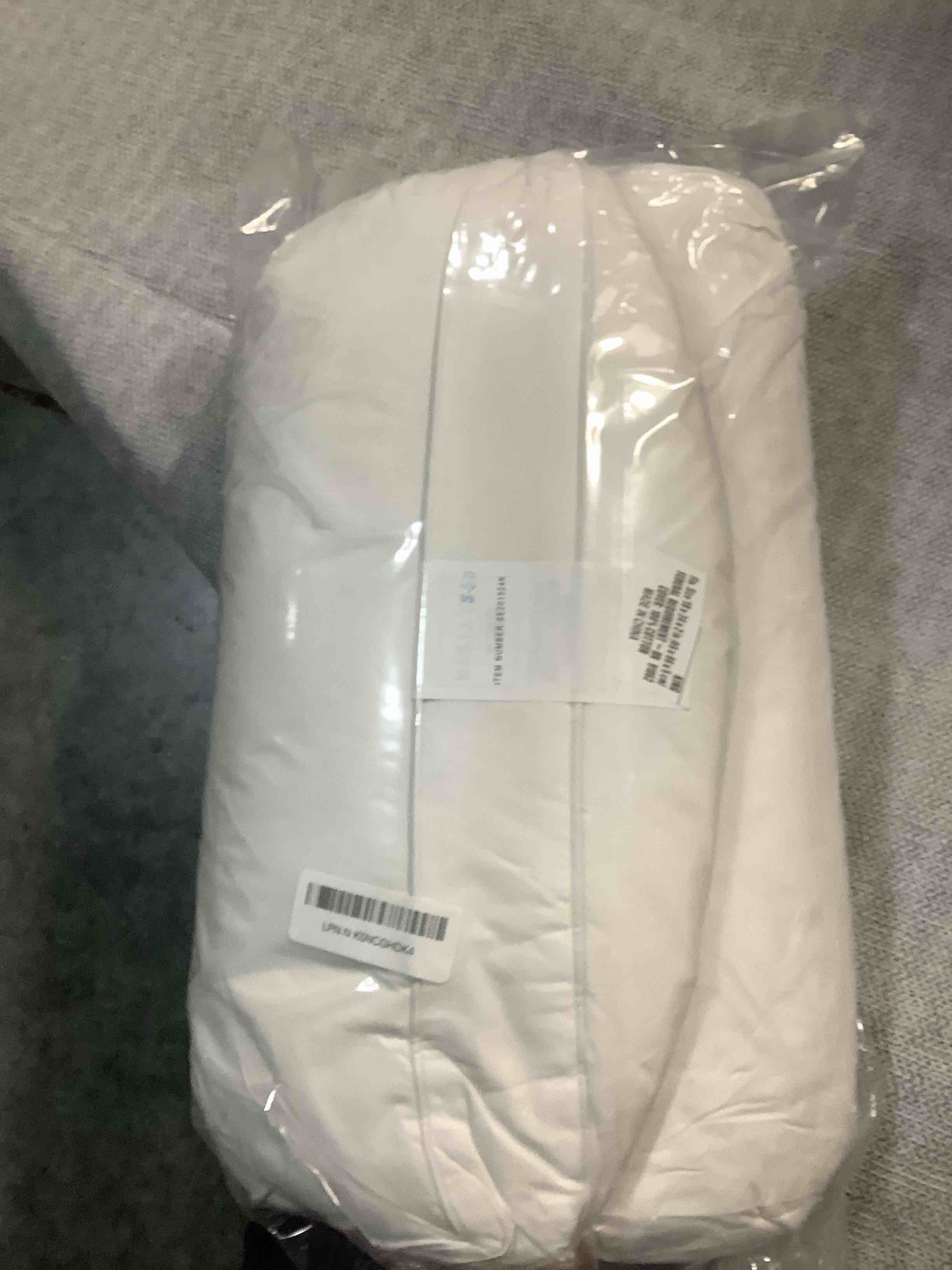 Condition photo showing As Is for  only 1 Serta Hotel Collection Pillows King Size Set of 2 White Goose Feather Down Fiber Gusseted 100% Cotton Pillow for Back, Stomach or Side Sleepers