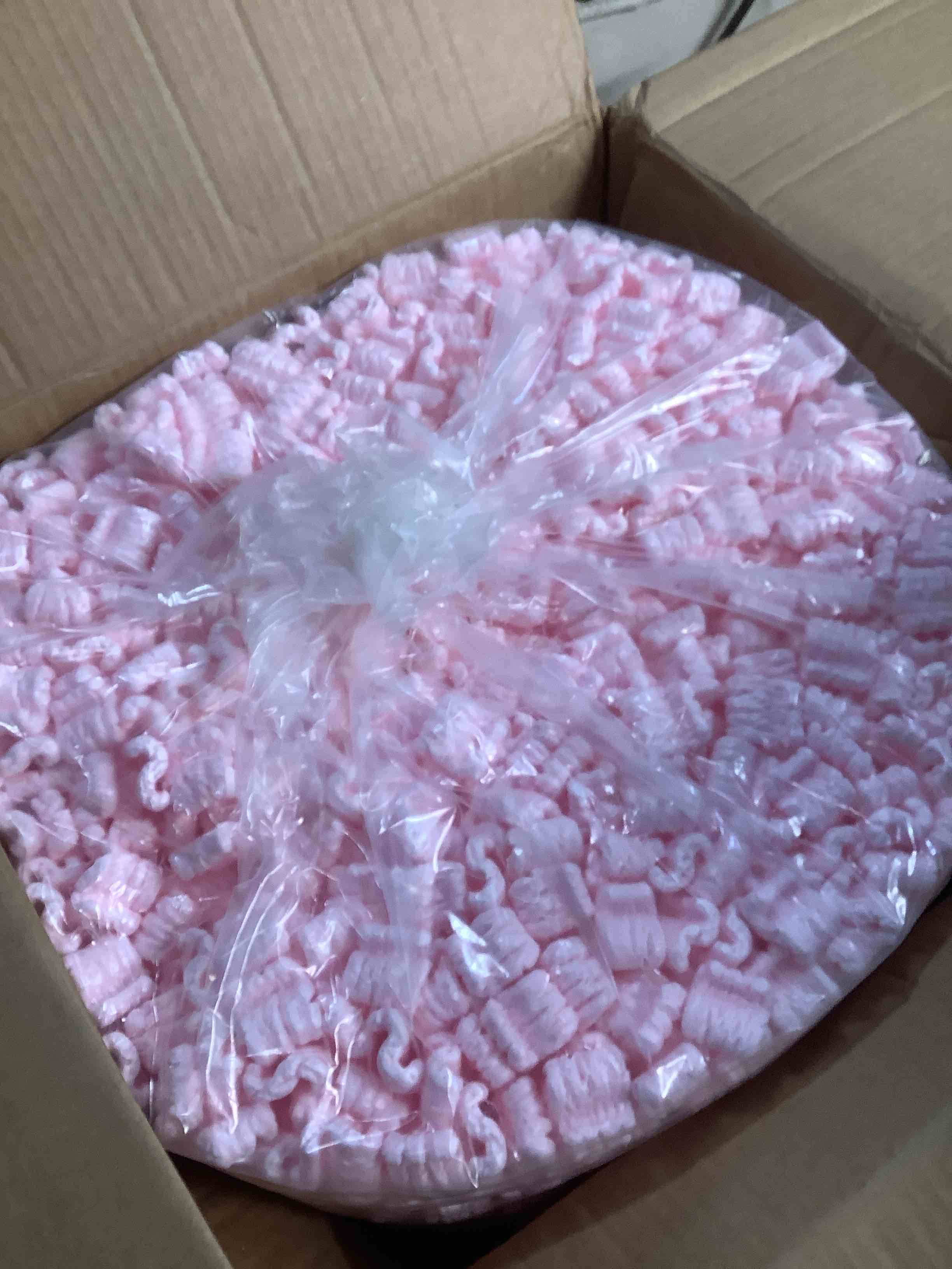 BOX USA Shipping & Packing Peanuts Pink, 7 Cubic Feet - Loose Fill Packaging Peanuts for Packing, Moving and Storage