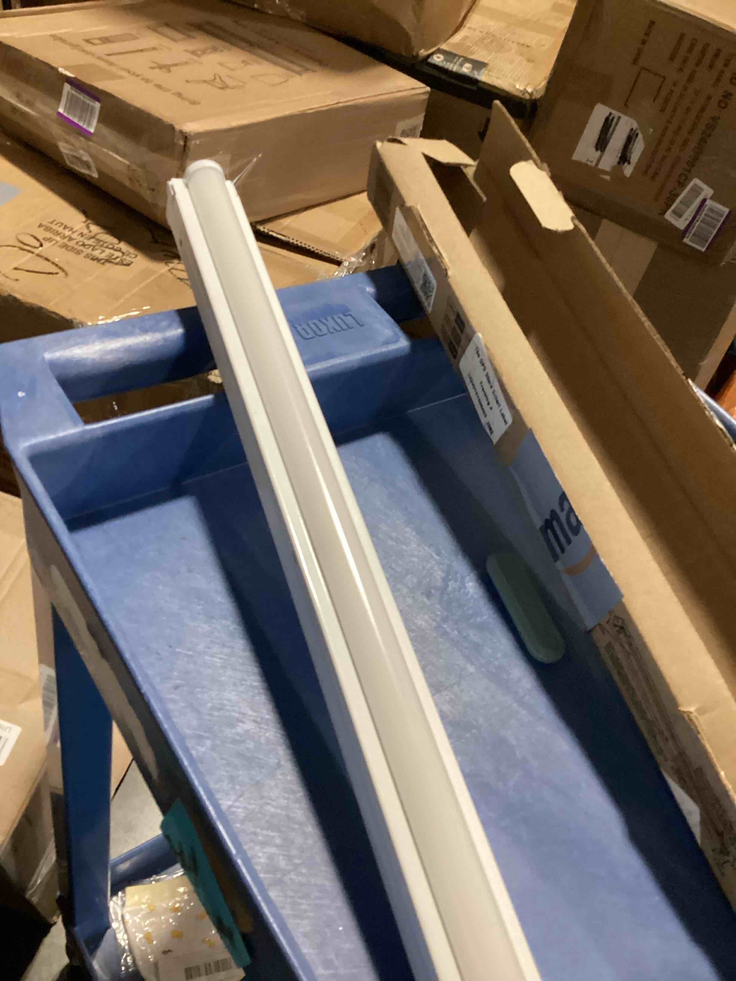 Condition photo showing Good Condition for lithonia lighting 2ft light fixture, led strip light, 120v, 4000k cool white light, 2-foot, 1-light, white (mnsl l23 1ll 120v 40k 80cri m6)