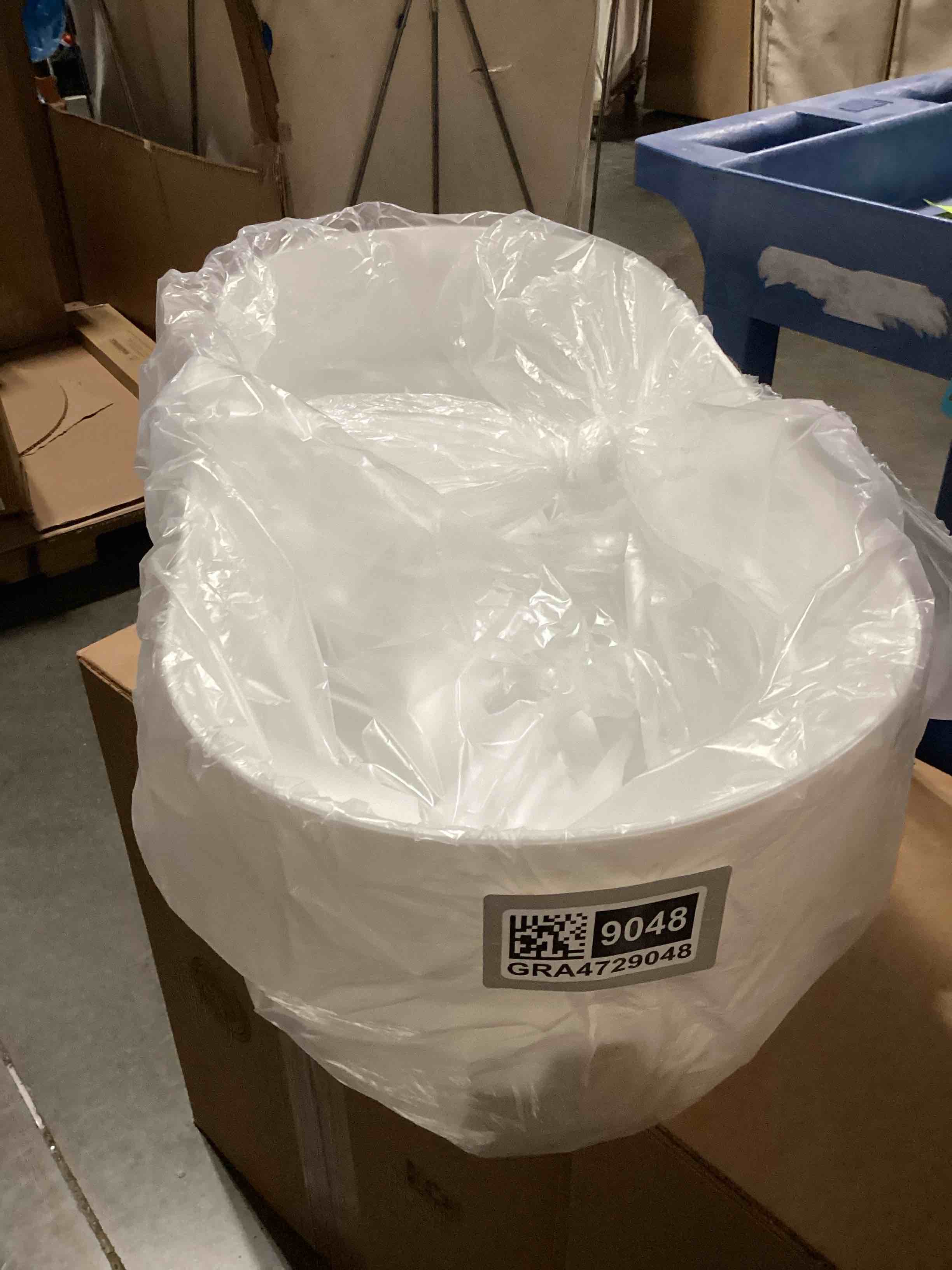 Condition photo showing New/Like New for bloomers railing planter with drainage holes – 24" weatherproof resin planter – polyethylene plastic - white white 24.3 × 10.5 × 9.5 inches