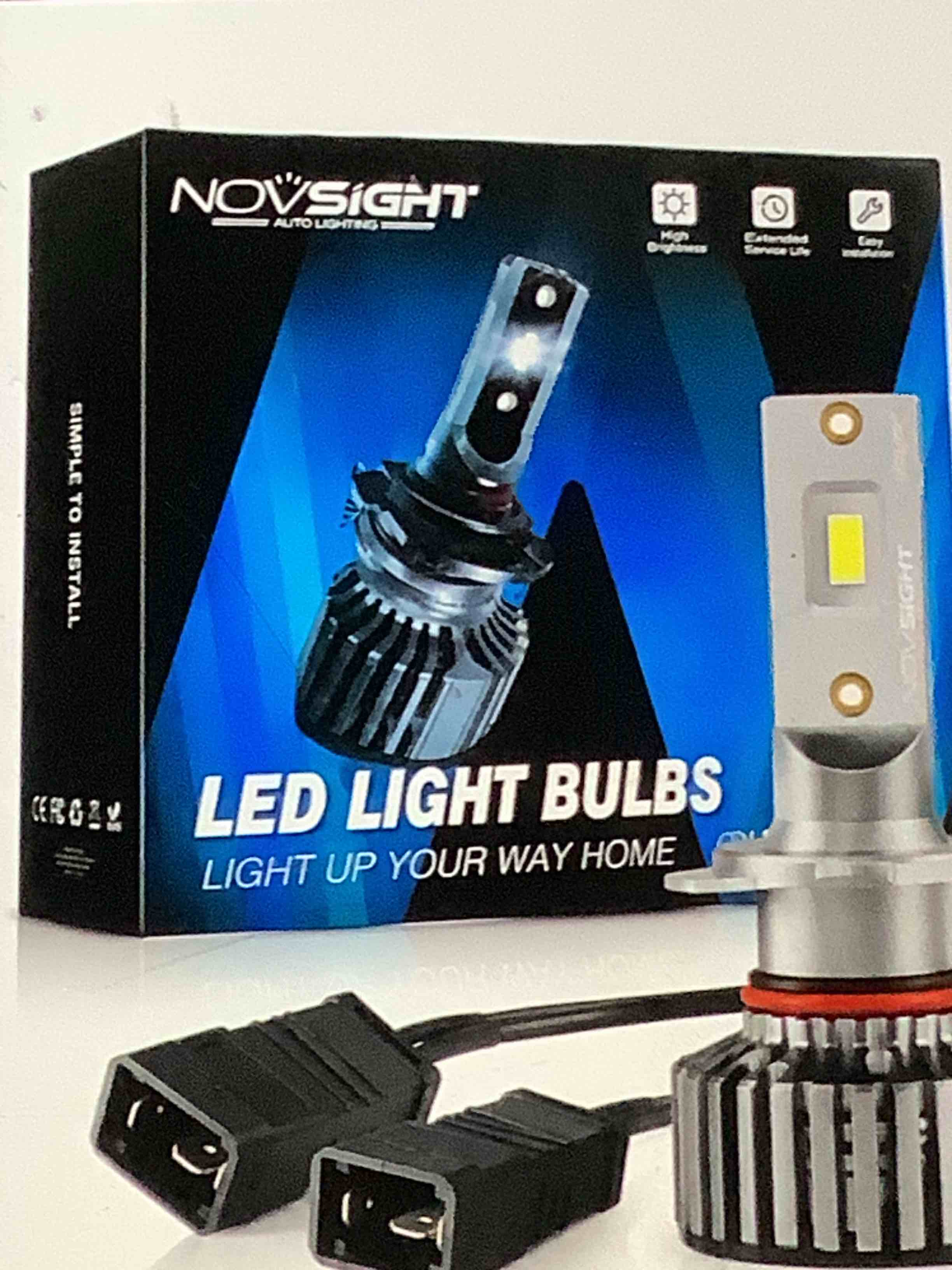 novay h3 led headlight bulb conversion kit pair new sealed