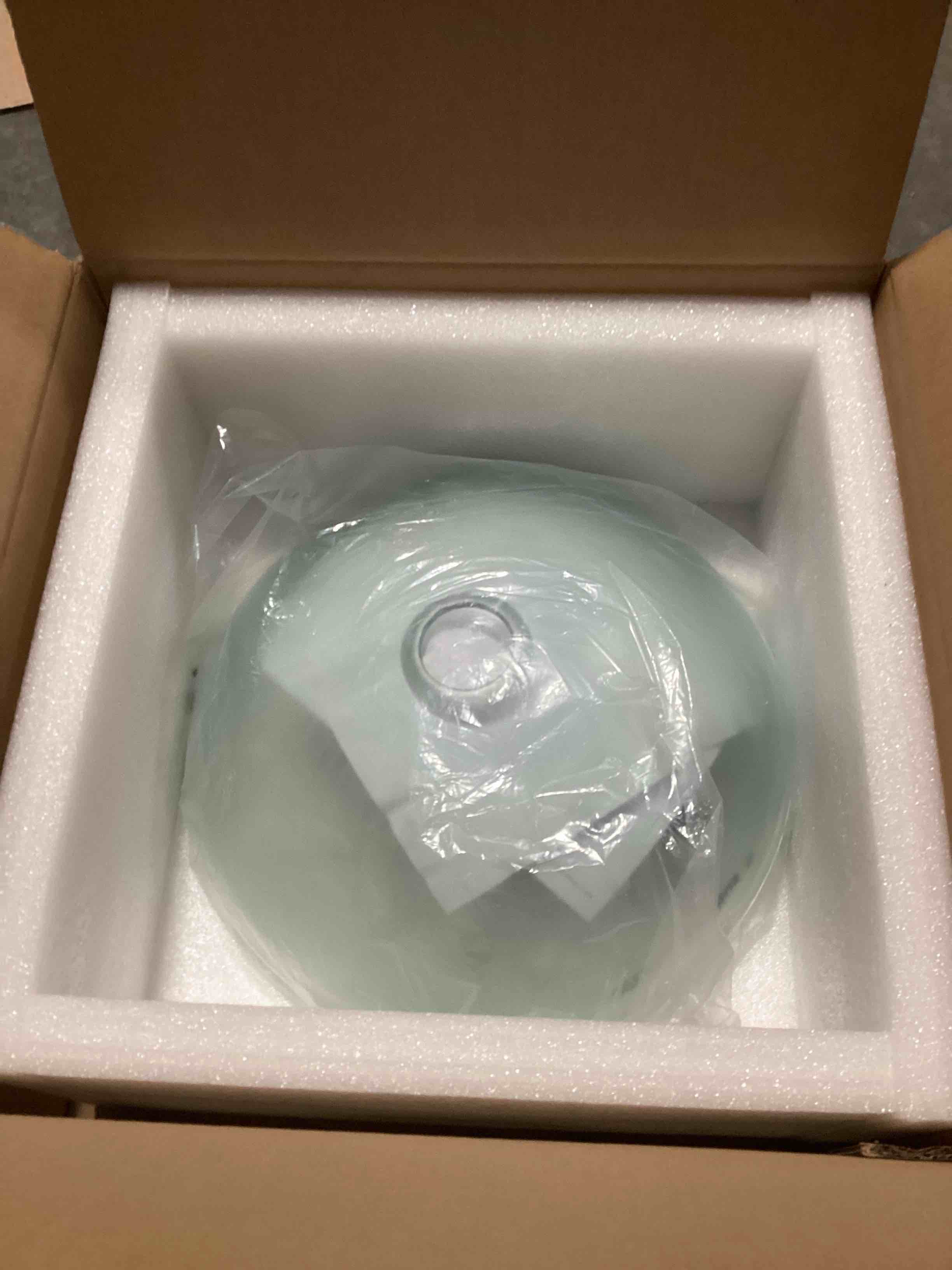 Condition photo showing Good Condition for kraus round frosted glass vessel bathroom sink, 14 inch gv-101fr-14