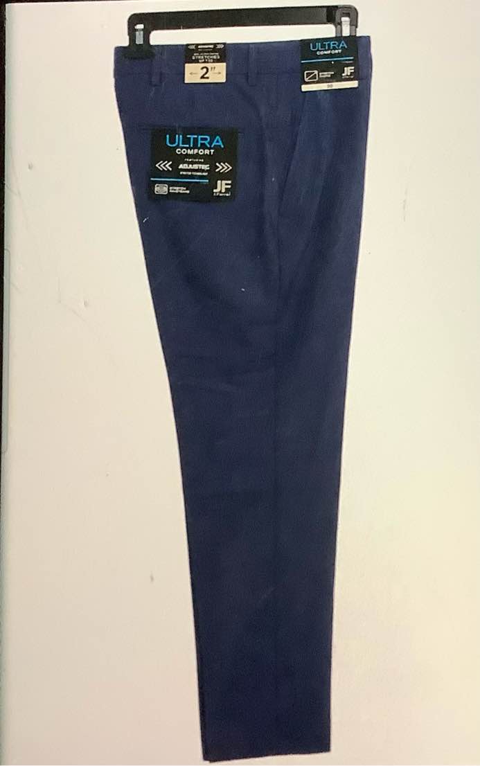 j ferrar ultra comfort slim fit men’s dress pants flat front stretch waist slate blue 30 x 30