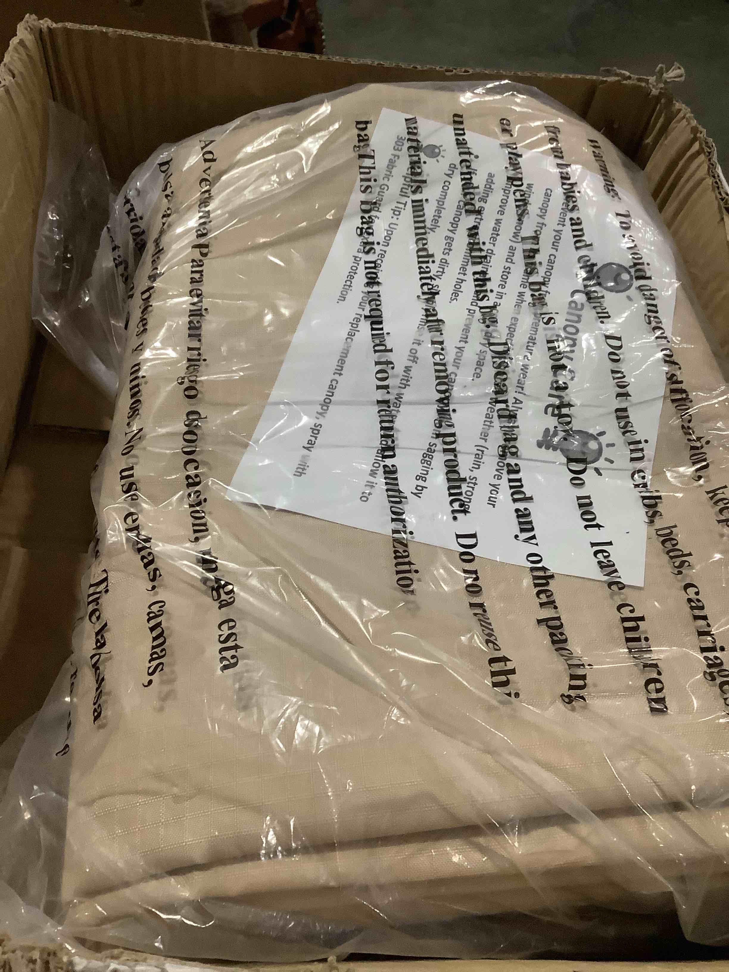 Condition photo showing New/Like New for garden winds reinforced riplock 350 replacement canopy top cover compatible with arched pergola with 10' x 10' sliding canopy model gfm00471a - beige