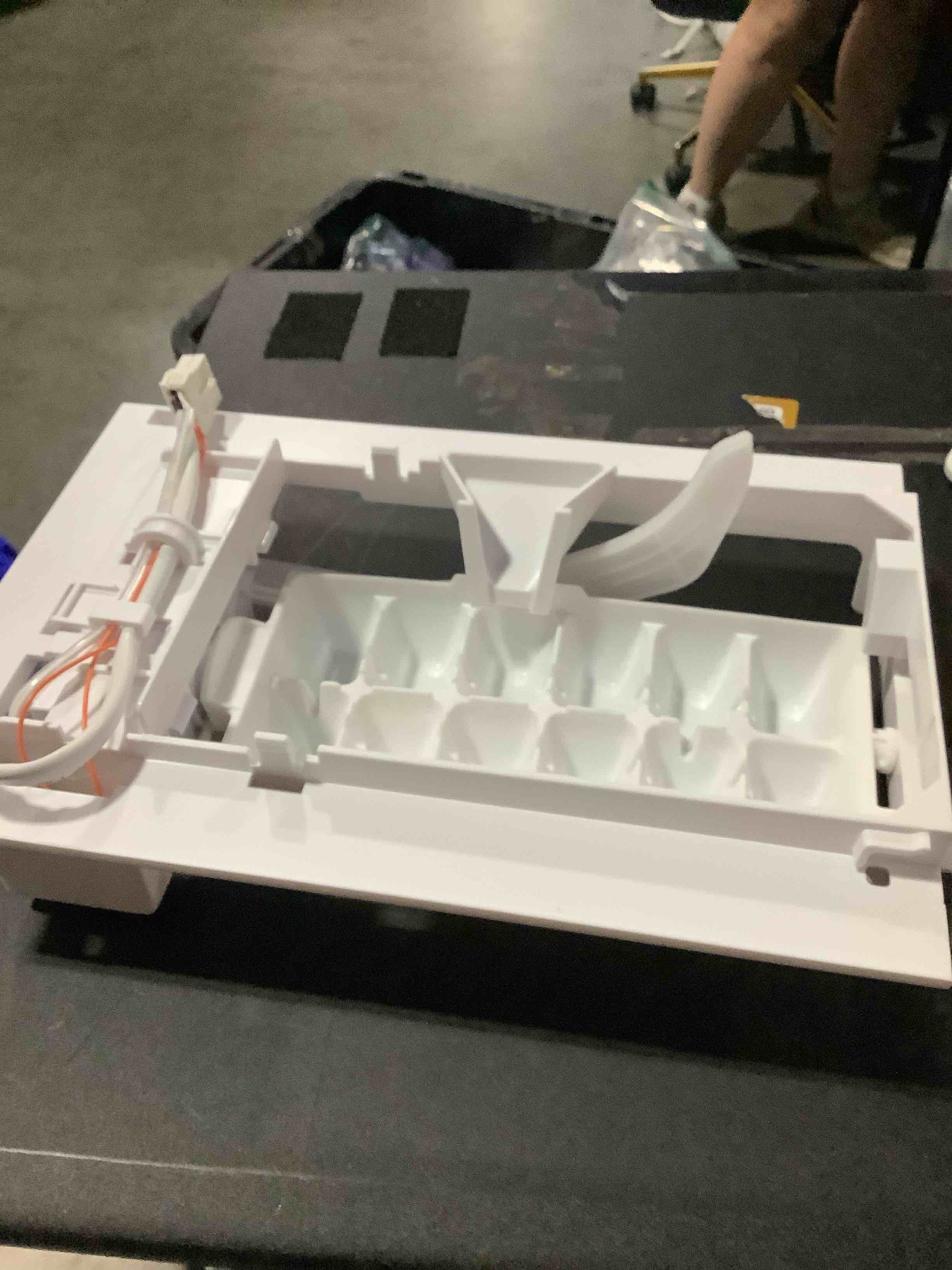 Condition photo showing Good Condition for upgraded aeq72909603 aeq72909602 refrigerator ice maker assembly, compatible with lg refrigerators, replacement for 2216335 ah3617225 ea3617225, 12 cube flex tray kit, half year warranty
