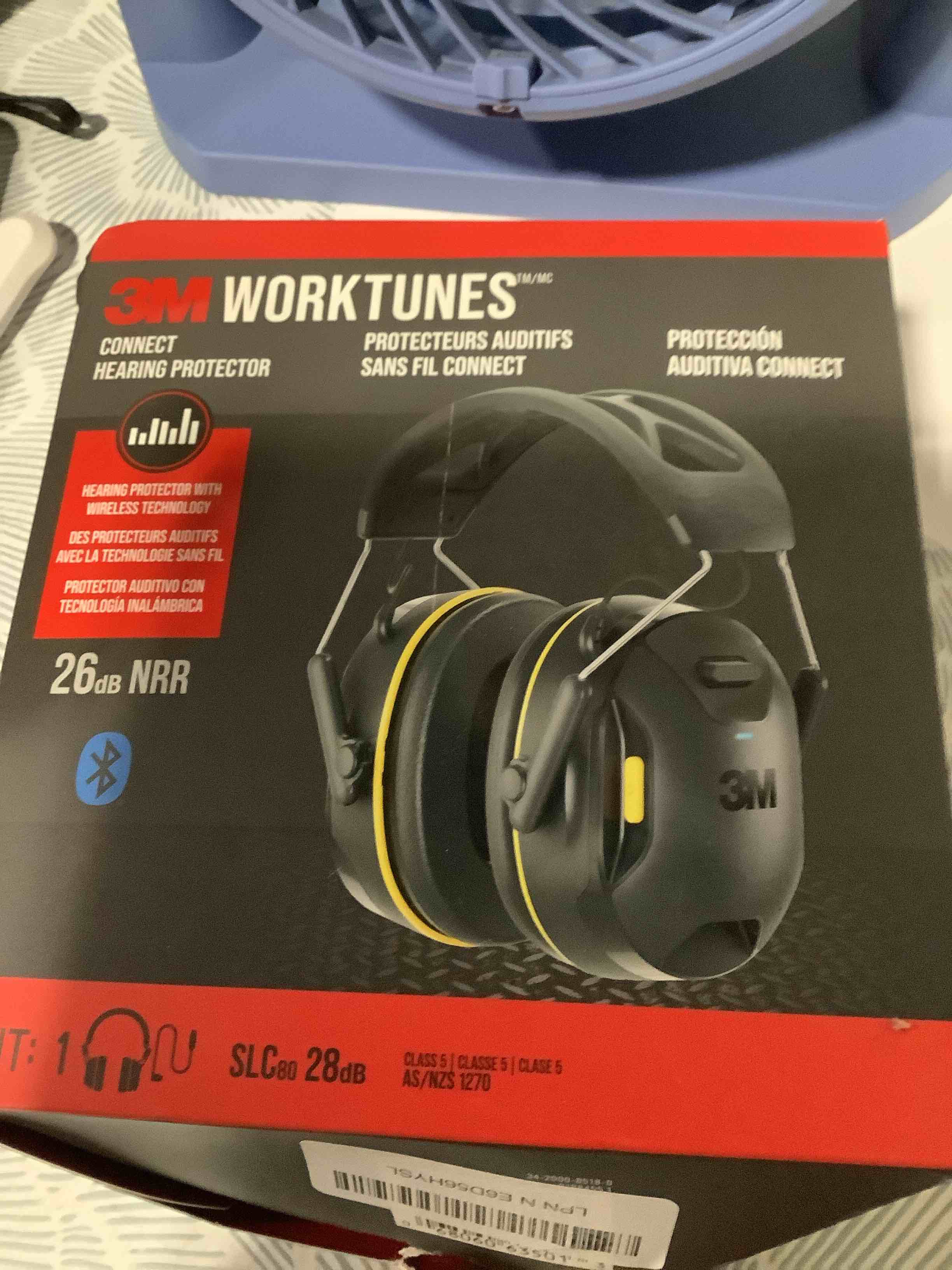 Condition photo showing Good Condition for 3m worktunes connect wireless hearing protector with bluetooth technology, bluetooth hearing protection with a 26 db noise reduction rating