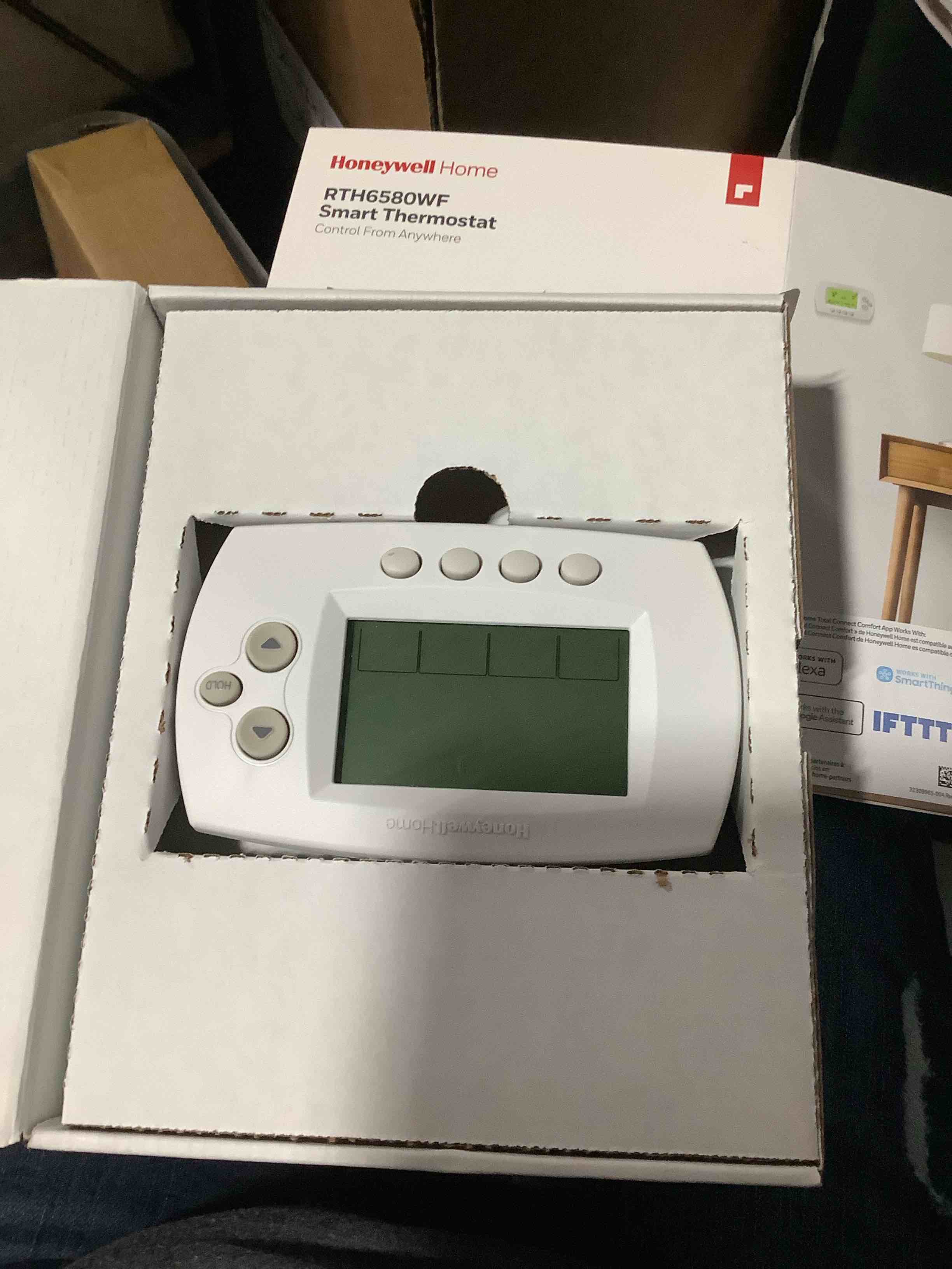 Condition photo showing Good Condition for honeywell home rth6580wf wi-fi 7-day programmable thermostat, white 3.5 x 5.75 x 1.5 (h x w x d) inches