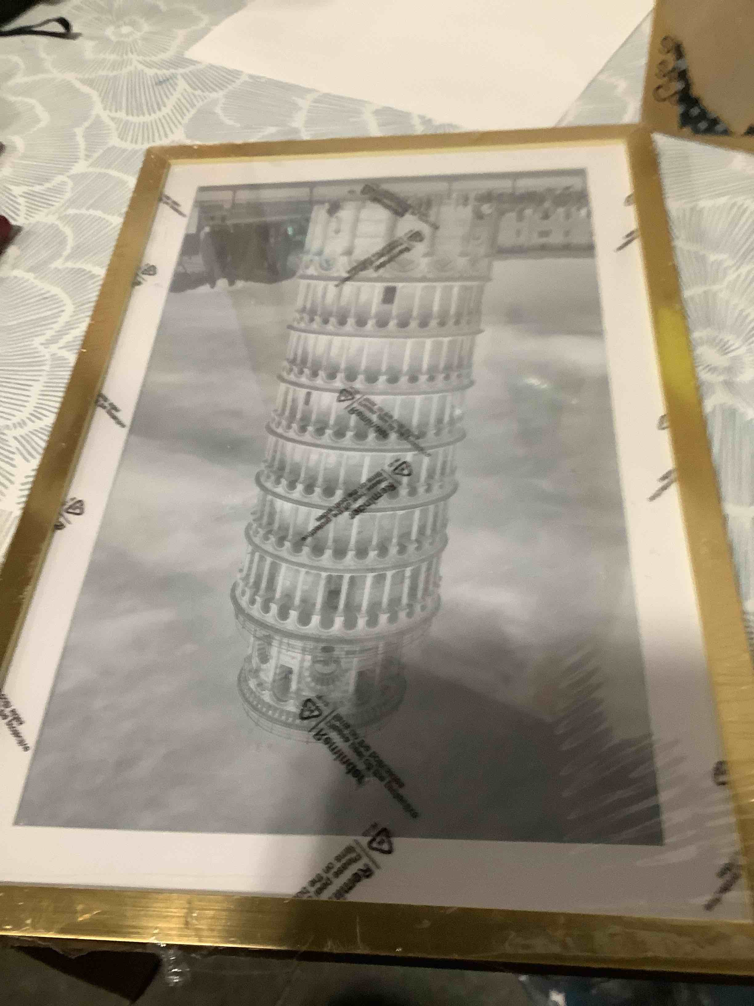 Condition photo showing New/Like New for happyhapi 11x17 picture frame gold, gold picture frames display photos 9x15 with mat or 11x17 without mat, 1 pack plastic frame for wall for home decor