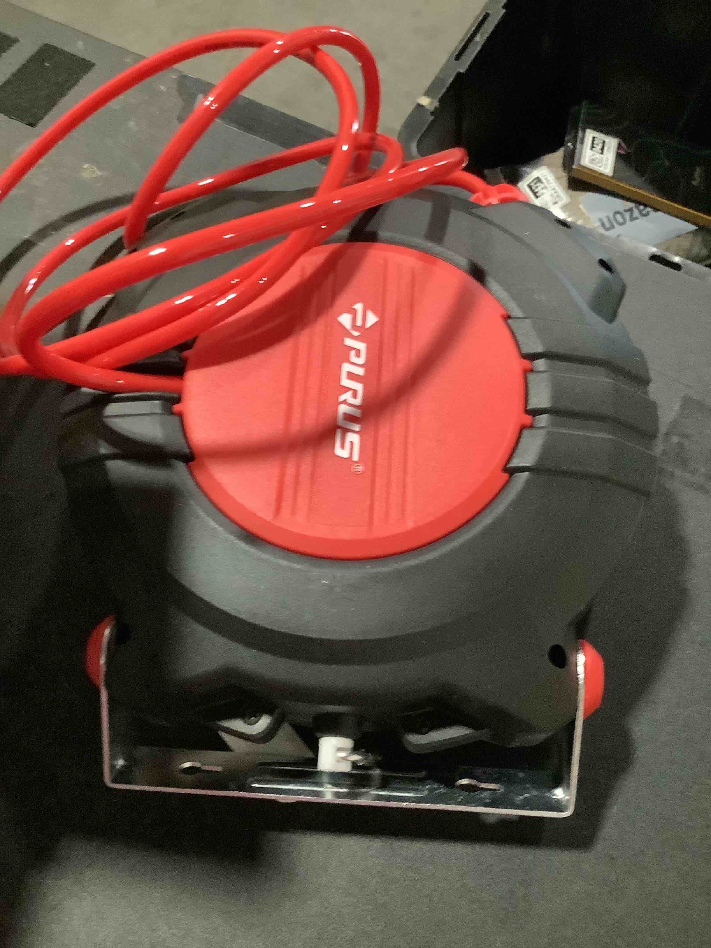 Condition photo showing New/Like New for purus retractable air hose reel, 1/4" x 32ft, 180° swivel wall/ceiling mount, auto rewind, hybrid hose max 10 bar pressure air compressor hose reel quick coupler for workshop & garage