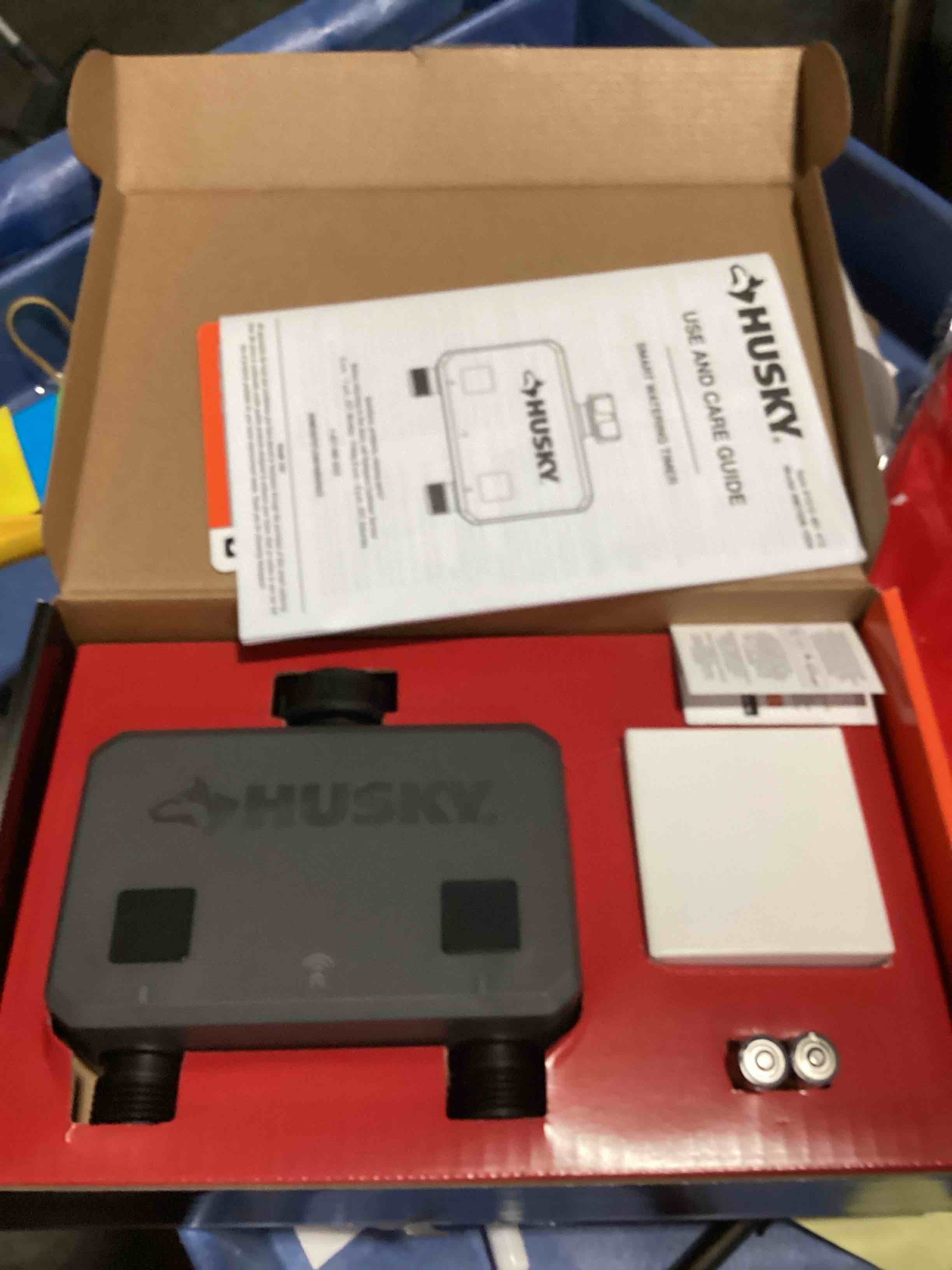 Condition photo showing New/Like New for husky smart watering timer for irrigation and sprinklers powered by hub space
