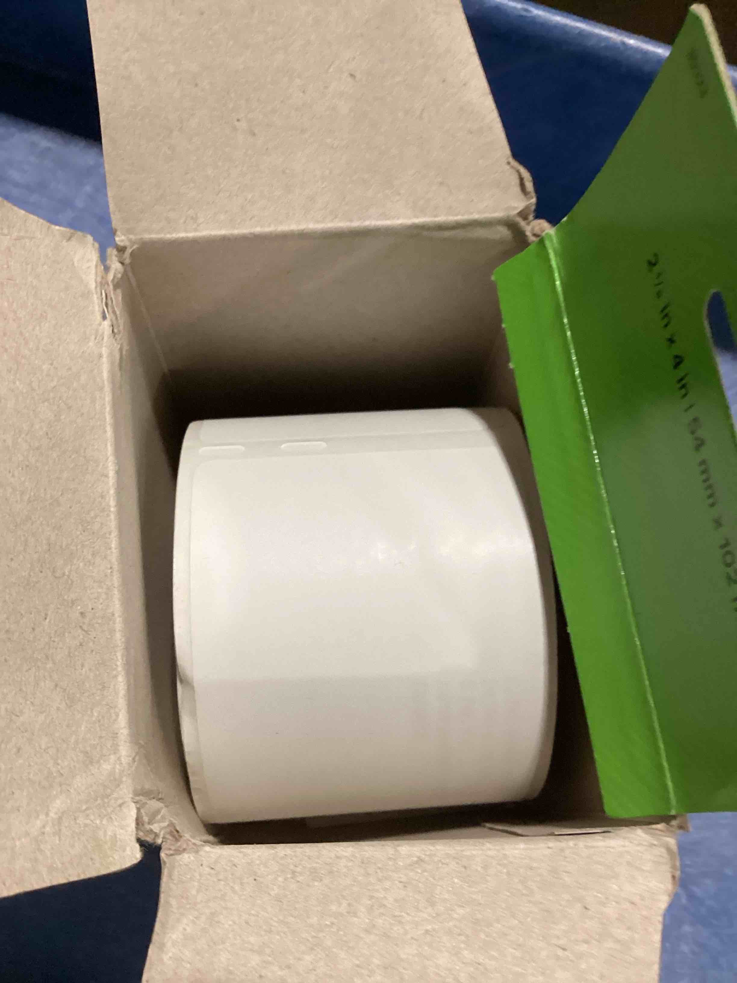Condition photo showing New/Like New for dymo authentic lw shipping labels, dymo labels for labelwriter label printers, 2-1/8" x 4", 1 roll of 220 standard shipping labels 1 roll