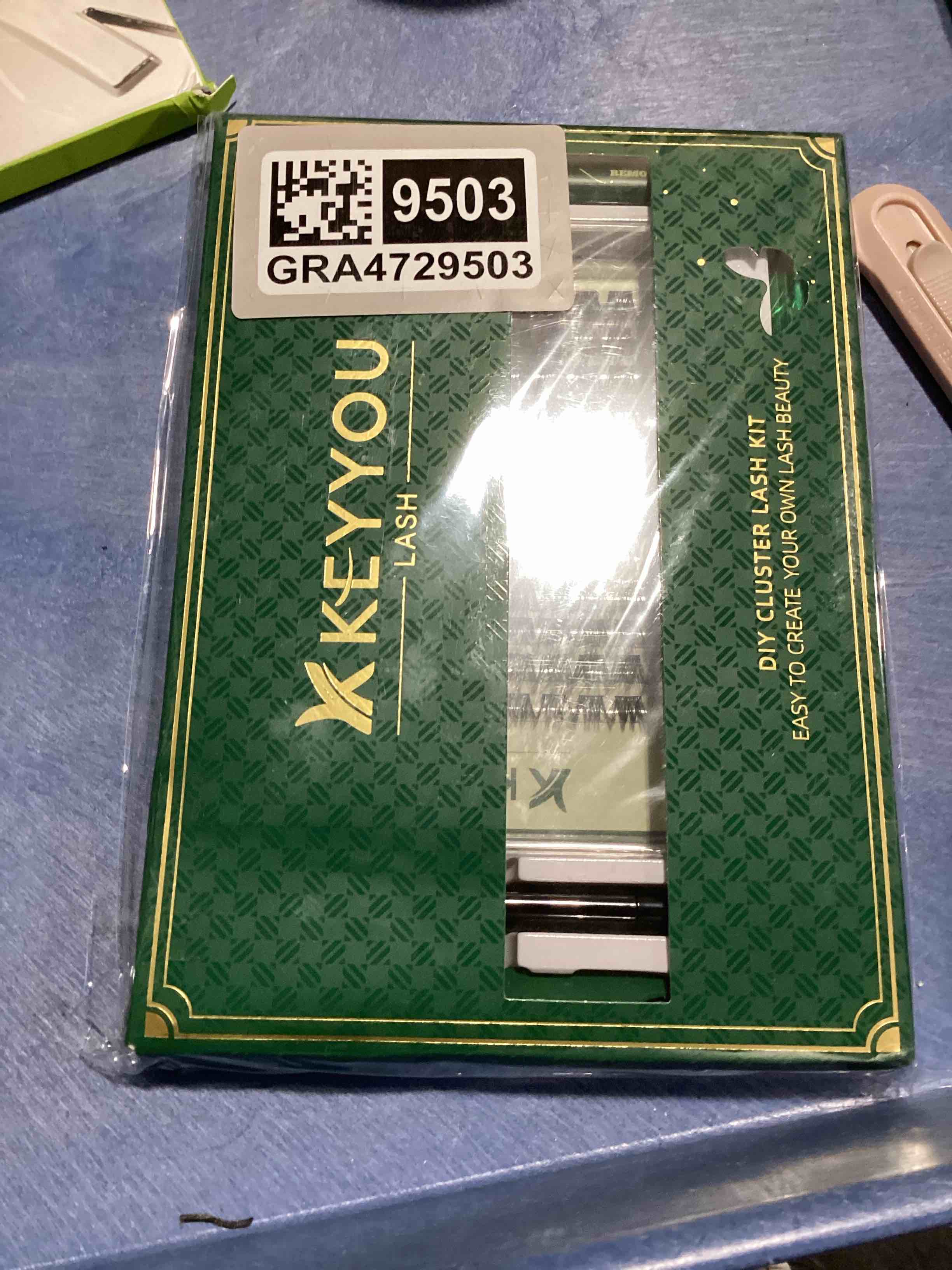 Condition photo showing New/Like New for keyyou lash clusters kit natural wispy diy lash extension kit 144pcs lashes clusters eyelash extension with mascara brush bond and seal glue remover applicators and brush for lashes extensions (y01) diy lash kit-y01