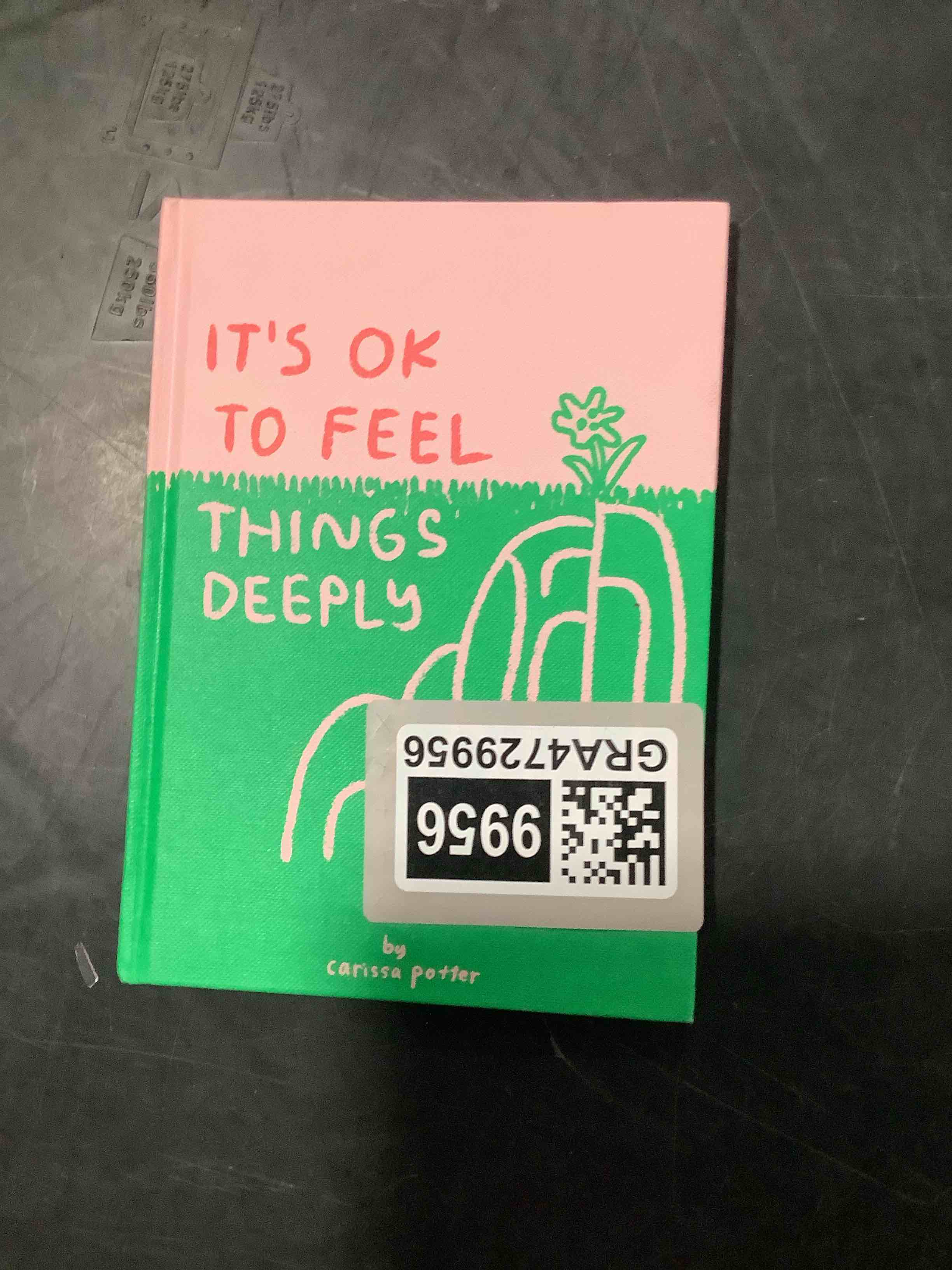 Condition photo showing New/Like New for it's ok to feel things deeply - by carissa potter (hardcover)